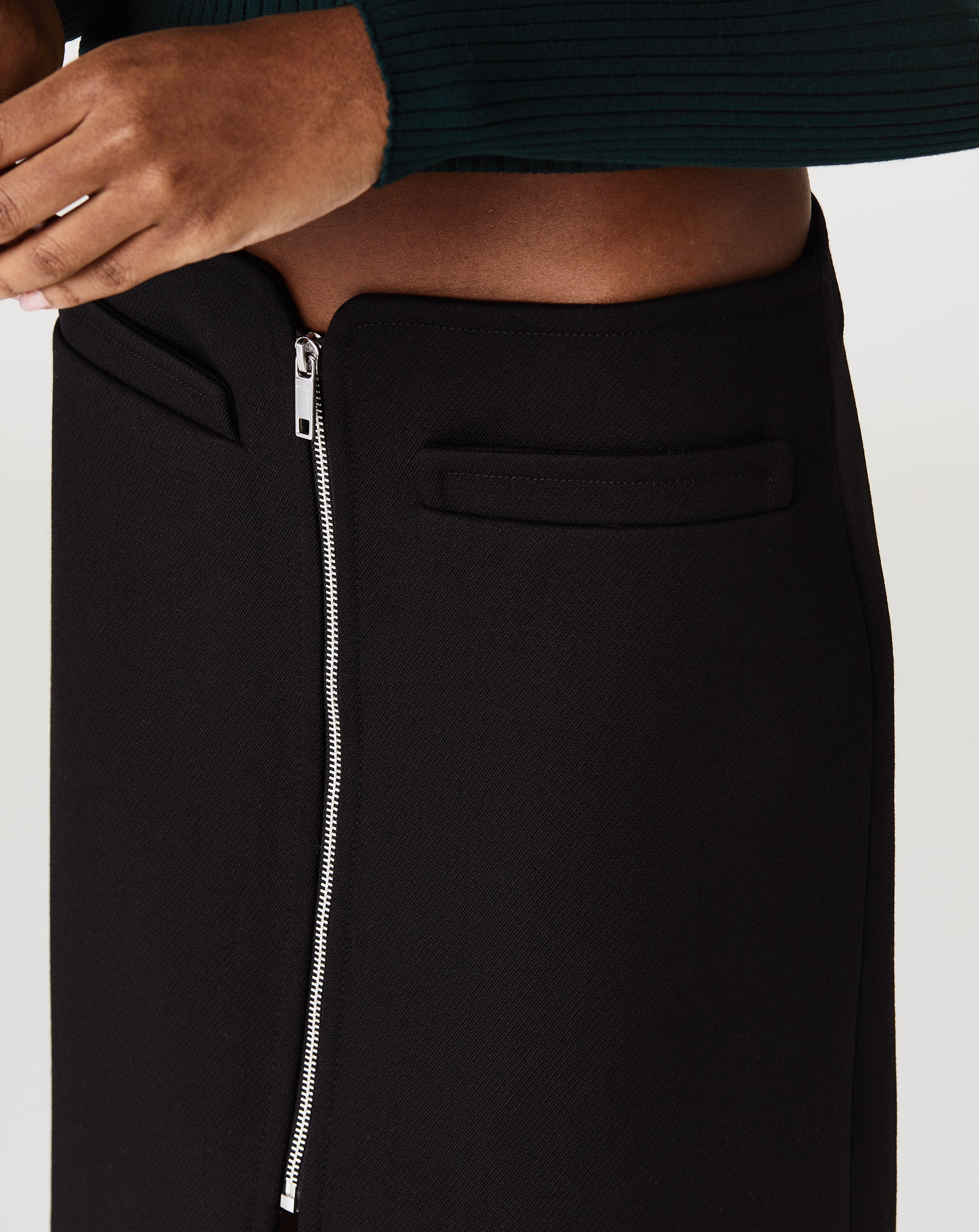 Crepe Swallow Long Skirt