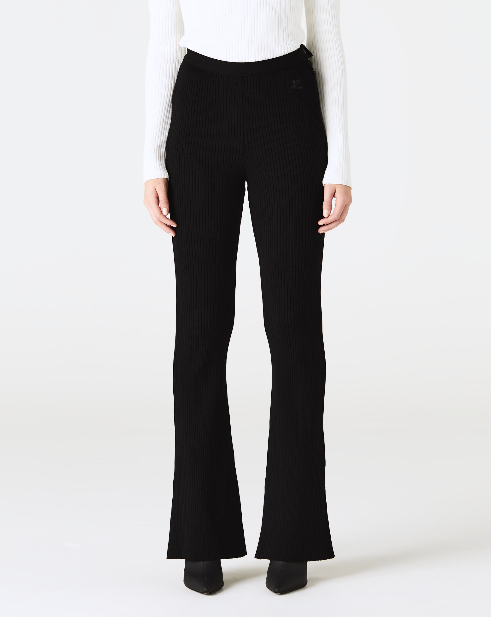 Rib Knit Flare Pants