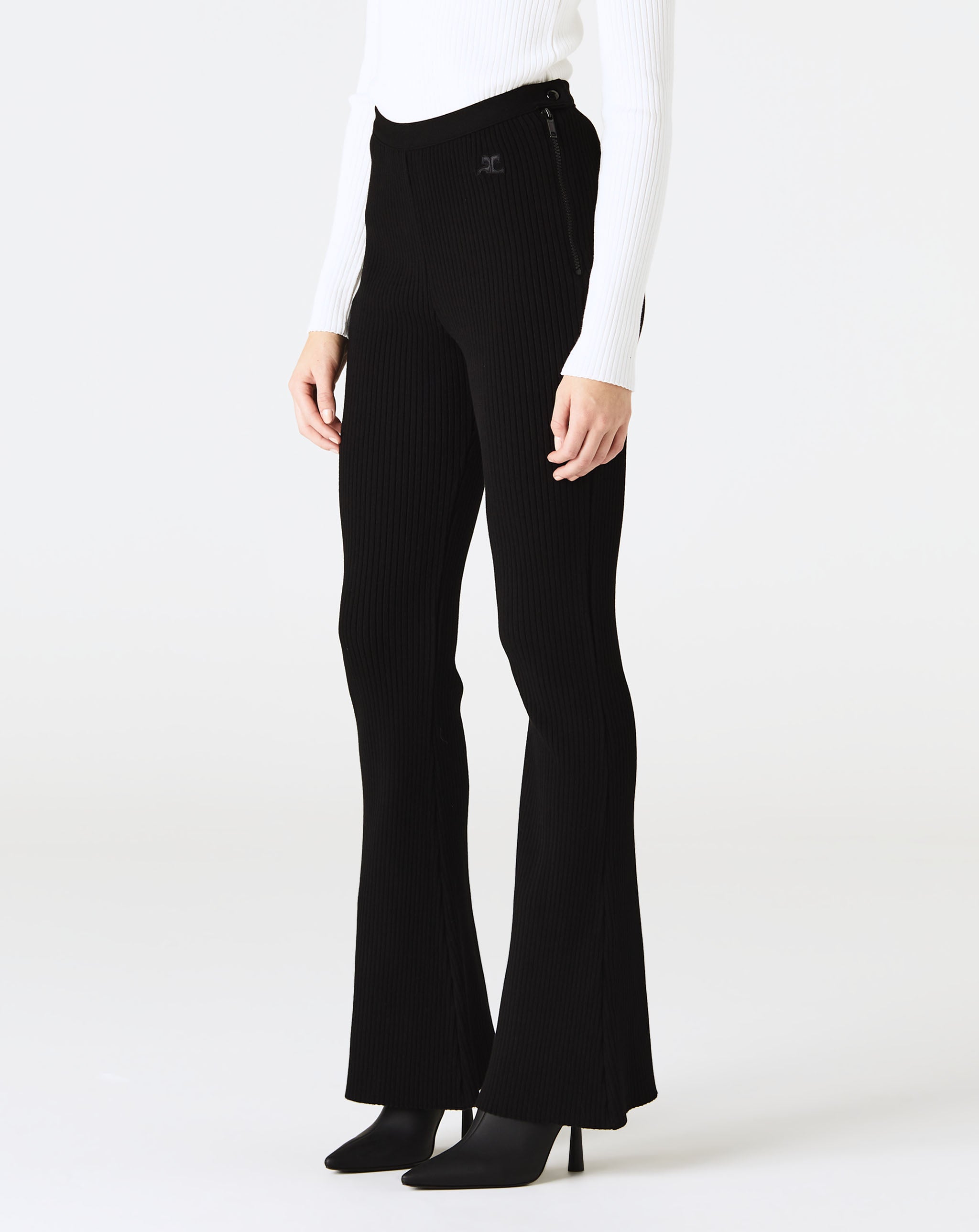 Rib Knit Flare Pants