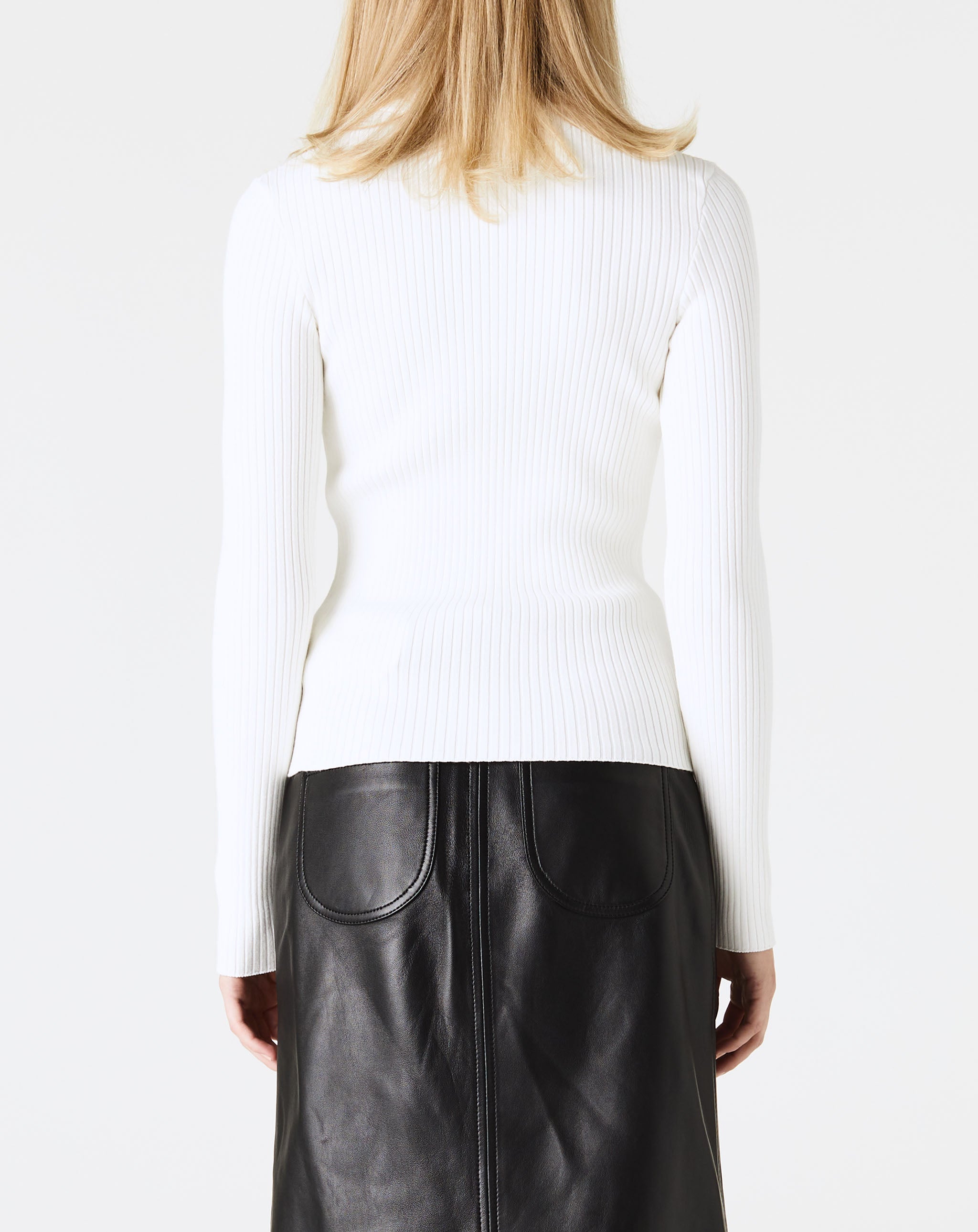Rib Knit High Neck Sweater