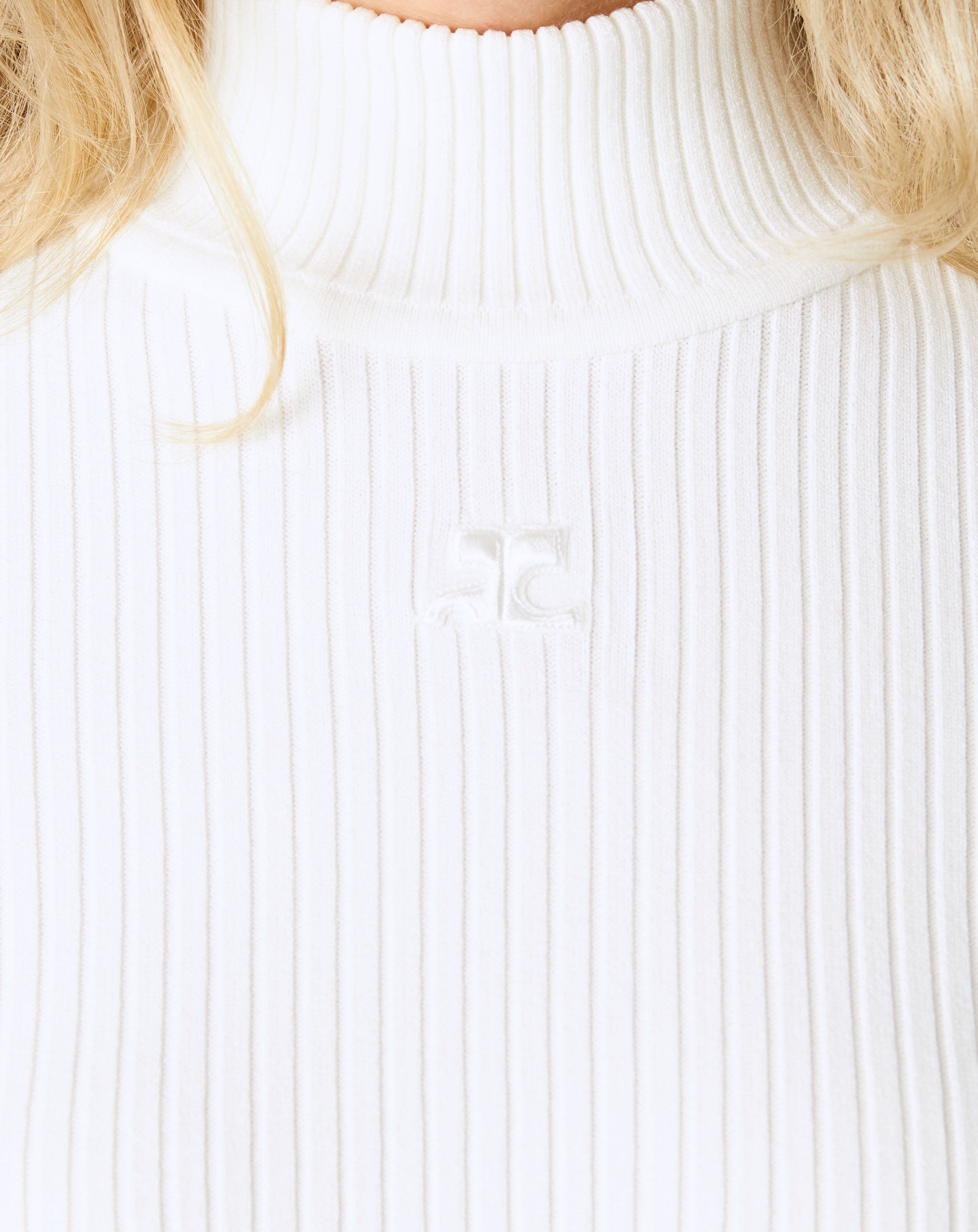 Rib Knit High Neck Sweater
