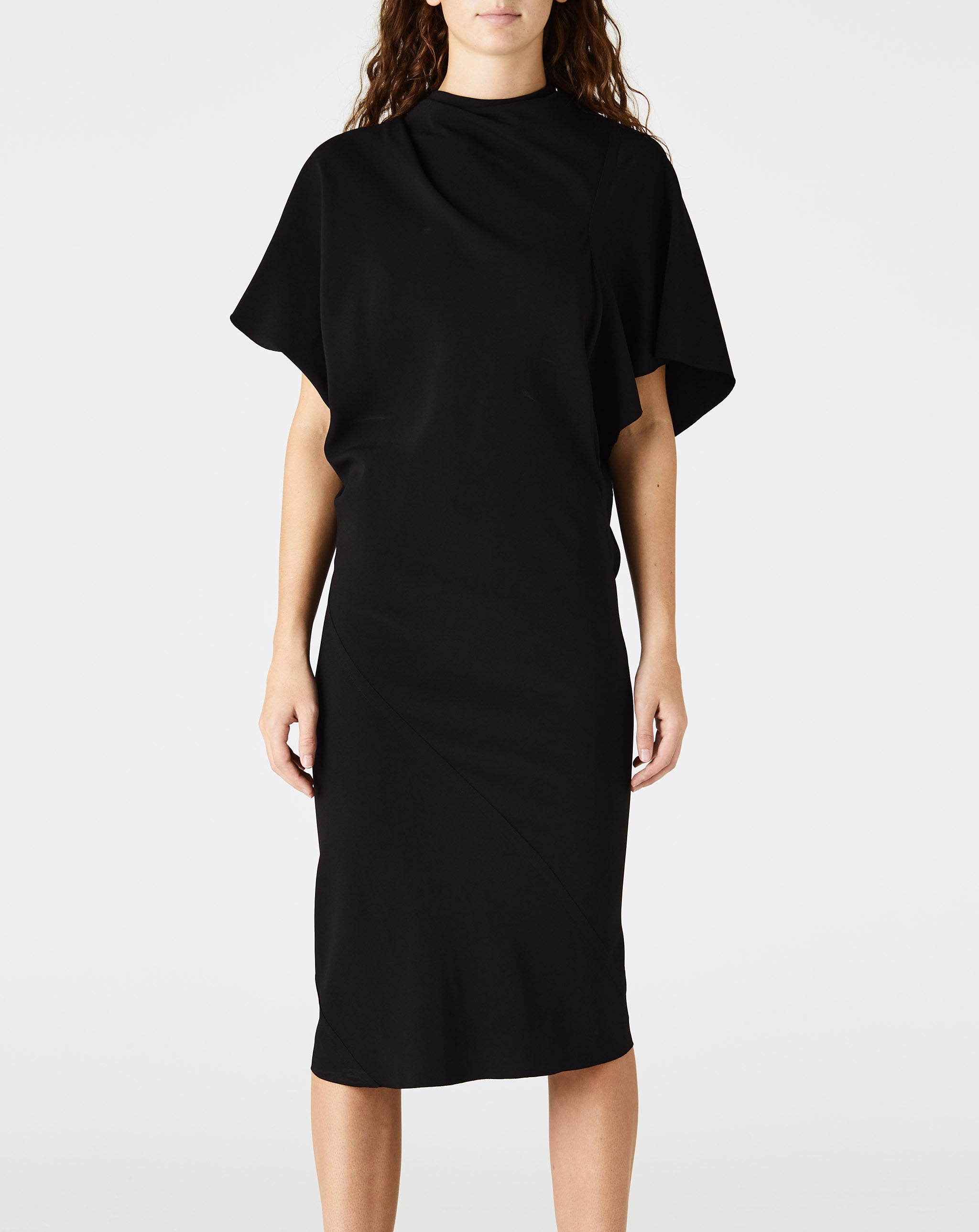 High Neck Short Sleeve Dress