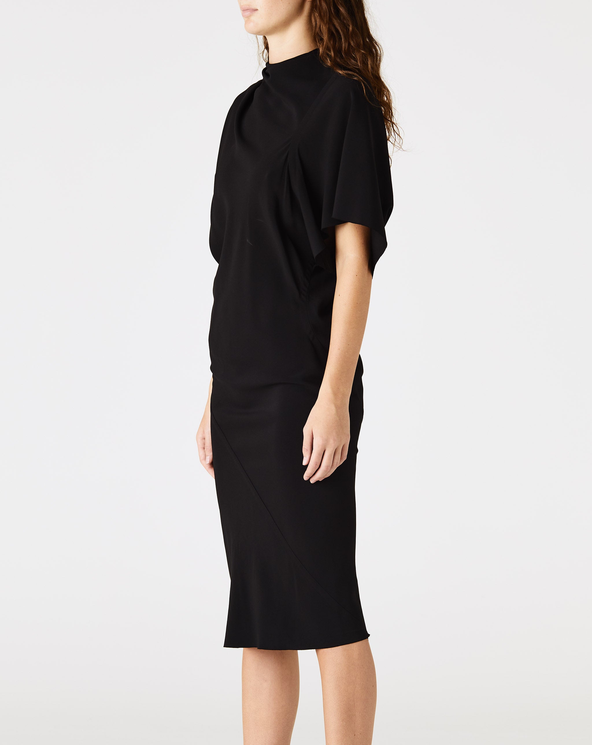 High Neck Short Sleeve Dress