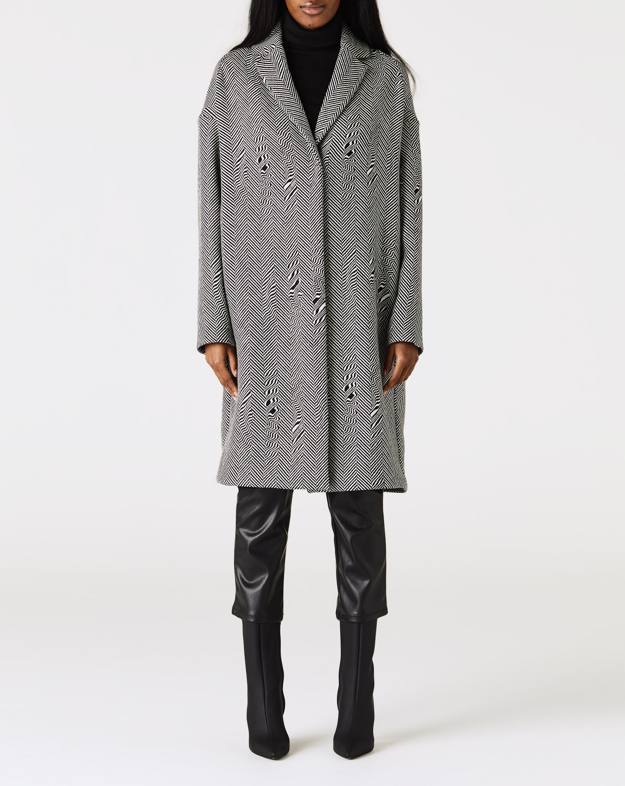Herringbone Glitch Coat