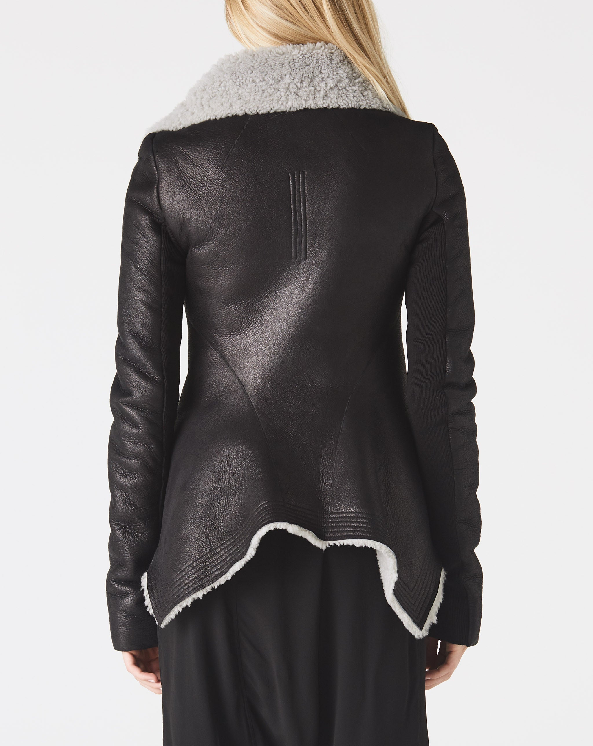 Shearling Peplum Jacket