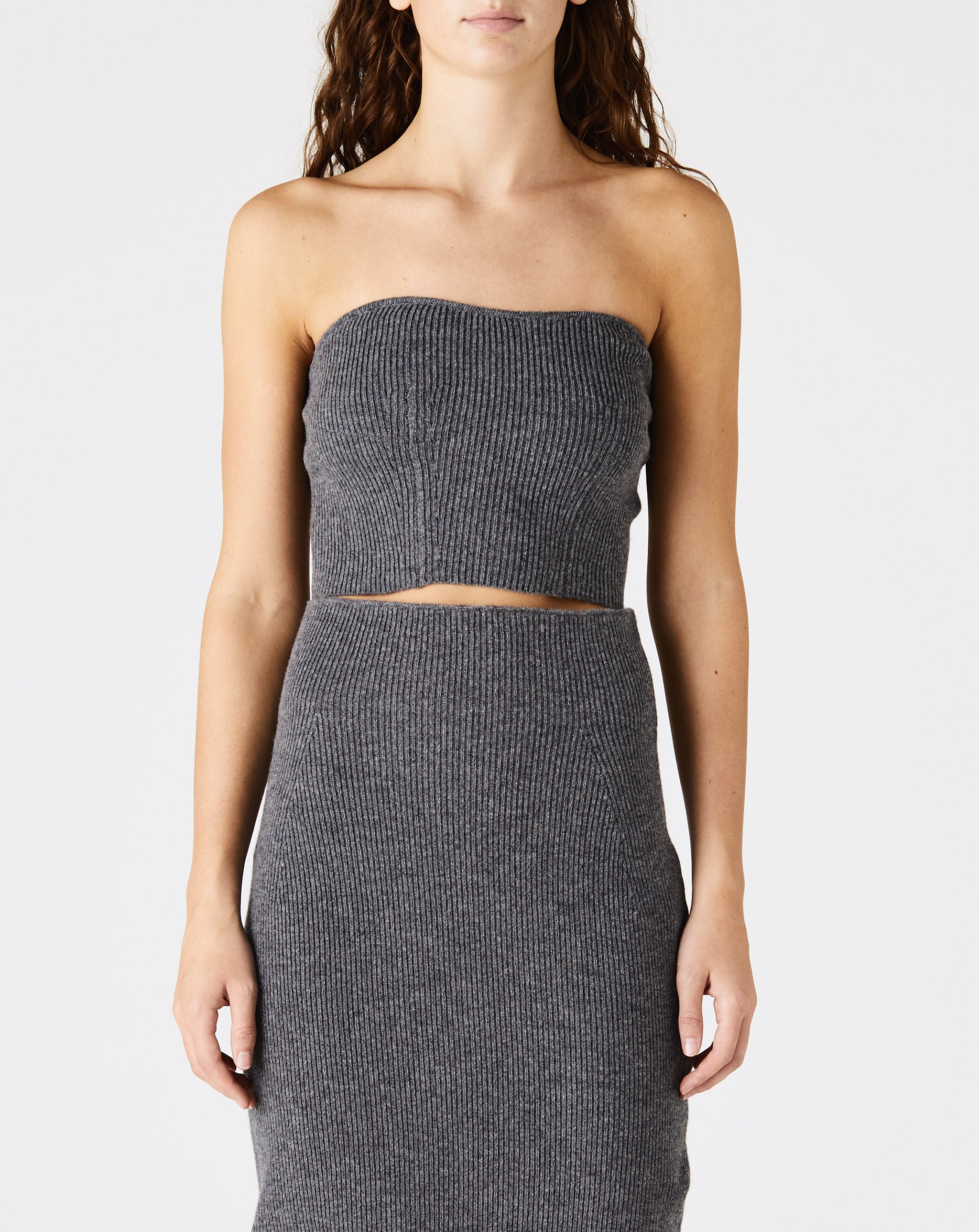 Corset Cut Wool Knit Bustier