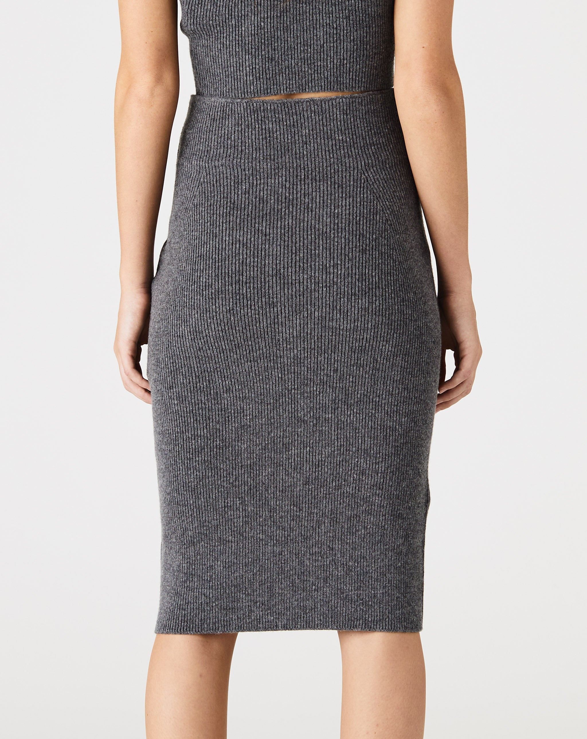 Corset Cut Wool Knit Skirt