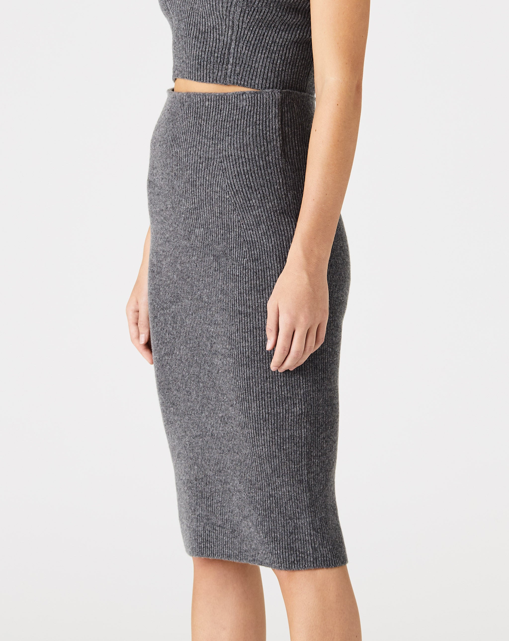 Corset Cut Wool Knit Skirt