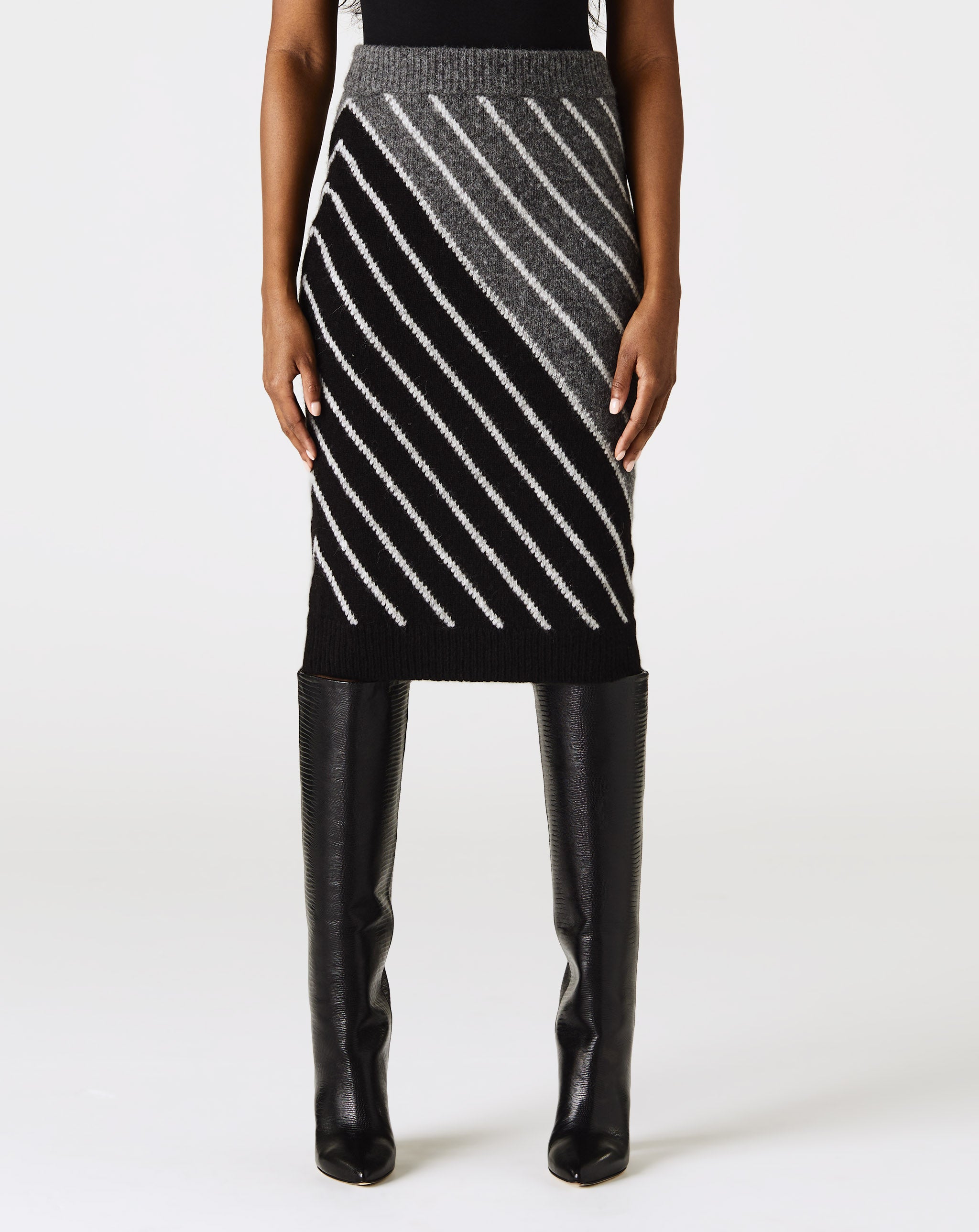 Stella By Stella Striped Wool Knit Skirt