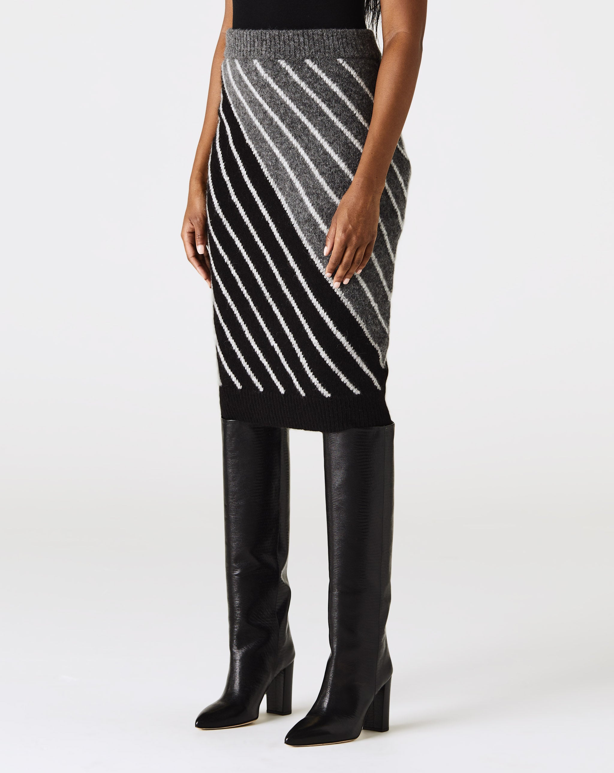 Stella By Stella Striped Wool Knit Skirt