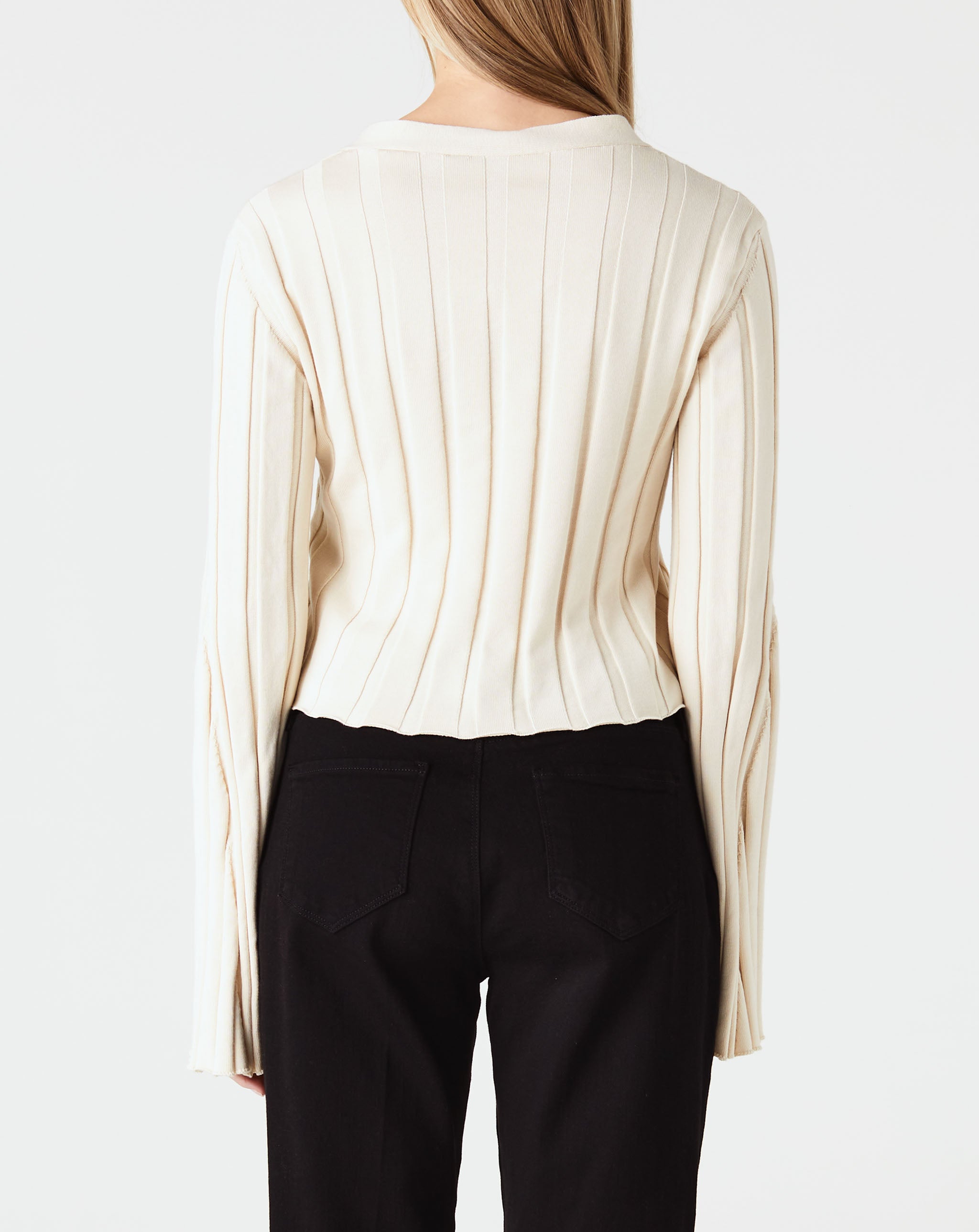 Elevated Cotton Wide Ribs Knit Cardigan
