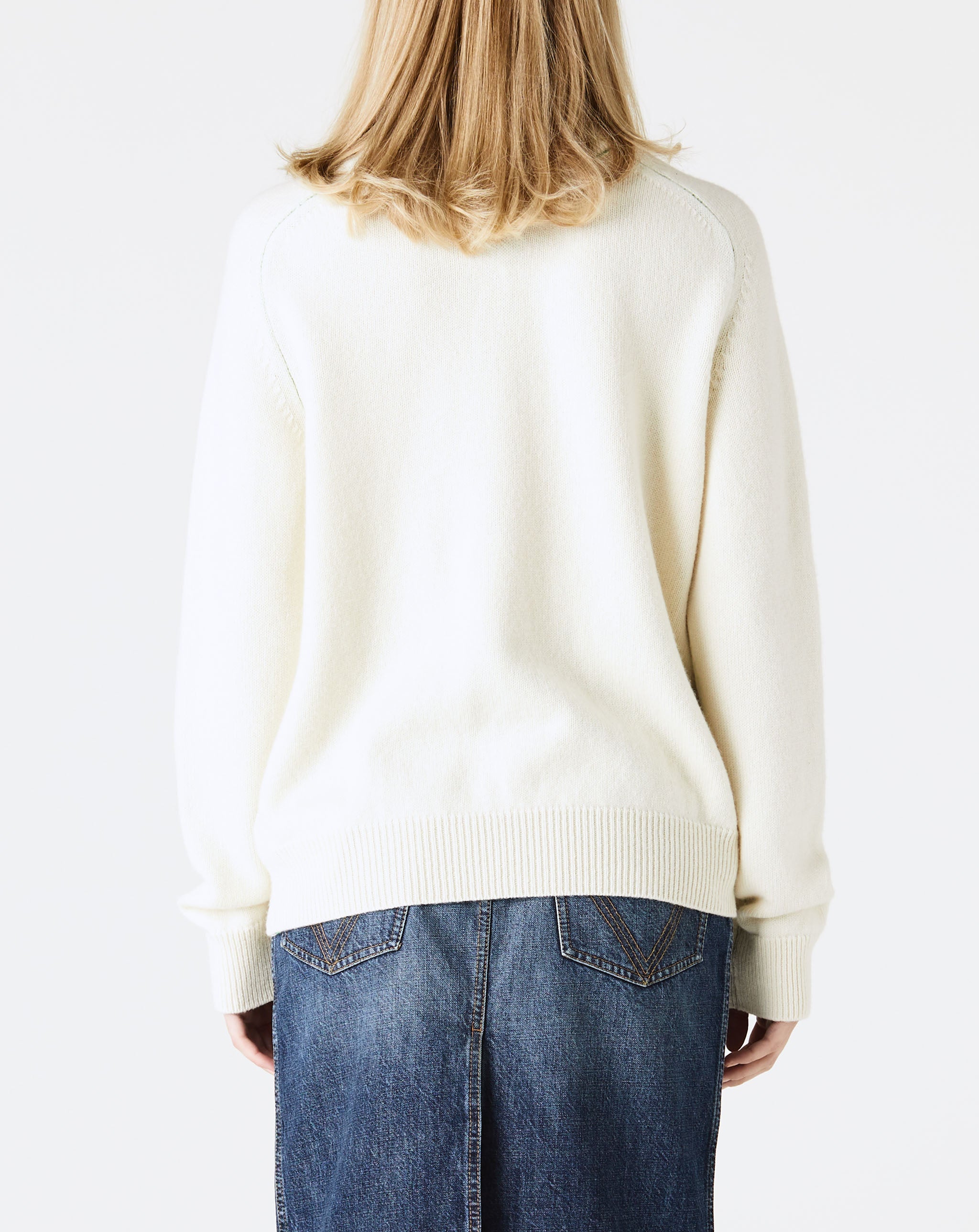 High V Mock Neck Sweater