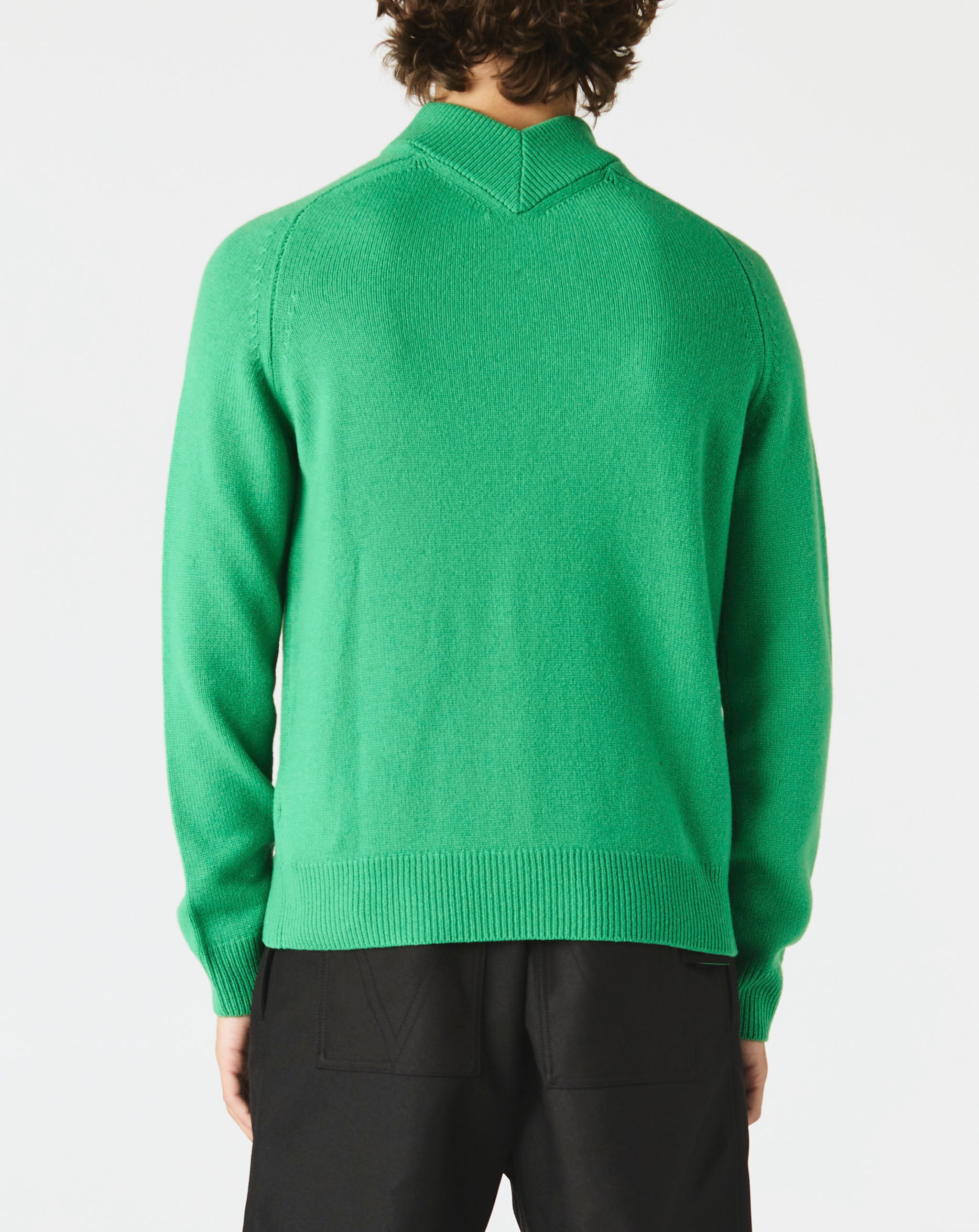 High Mock V-Neck