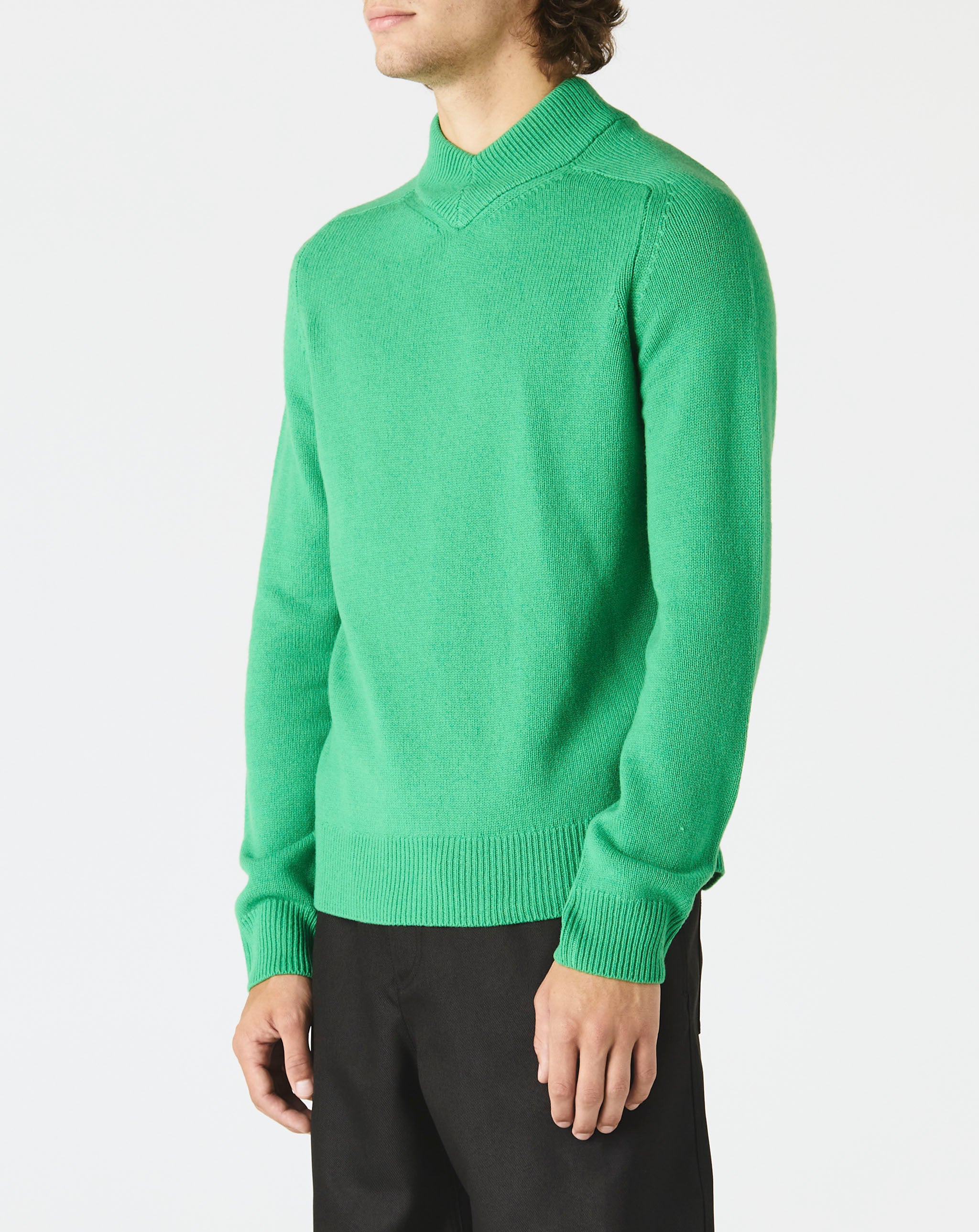 High Mock V-Neck