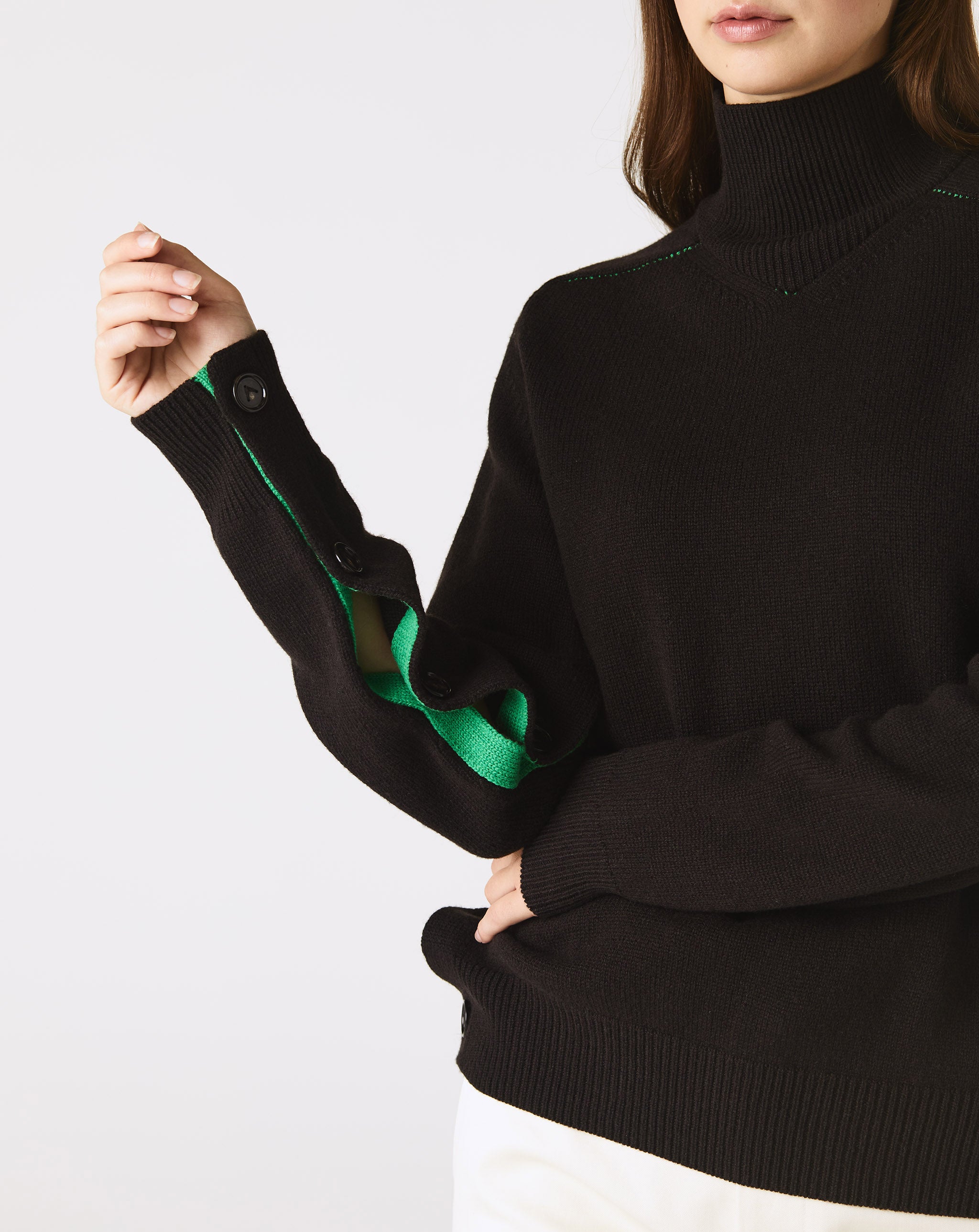 Turtleneck with Split Hem