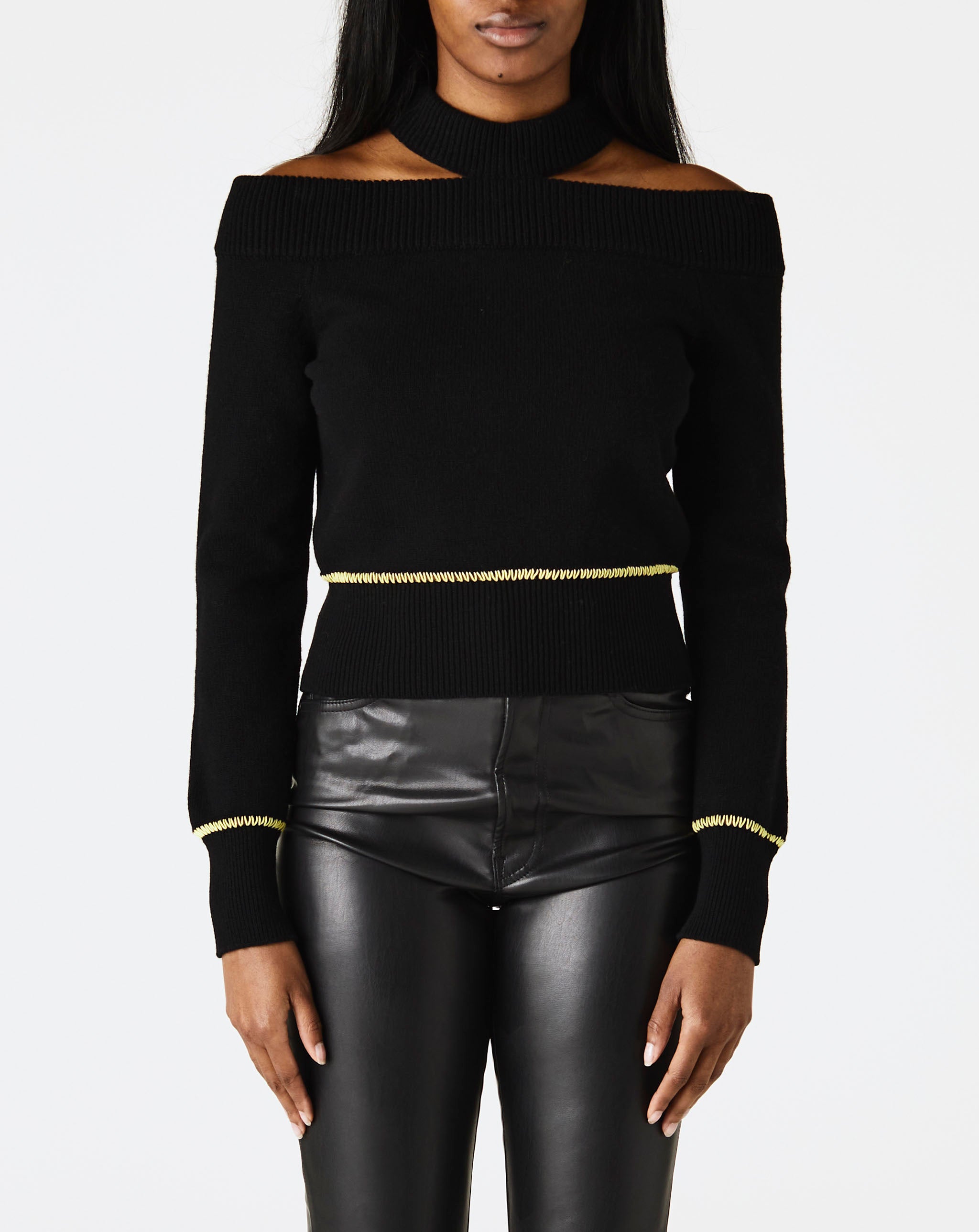 Slashed Neck Sweater