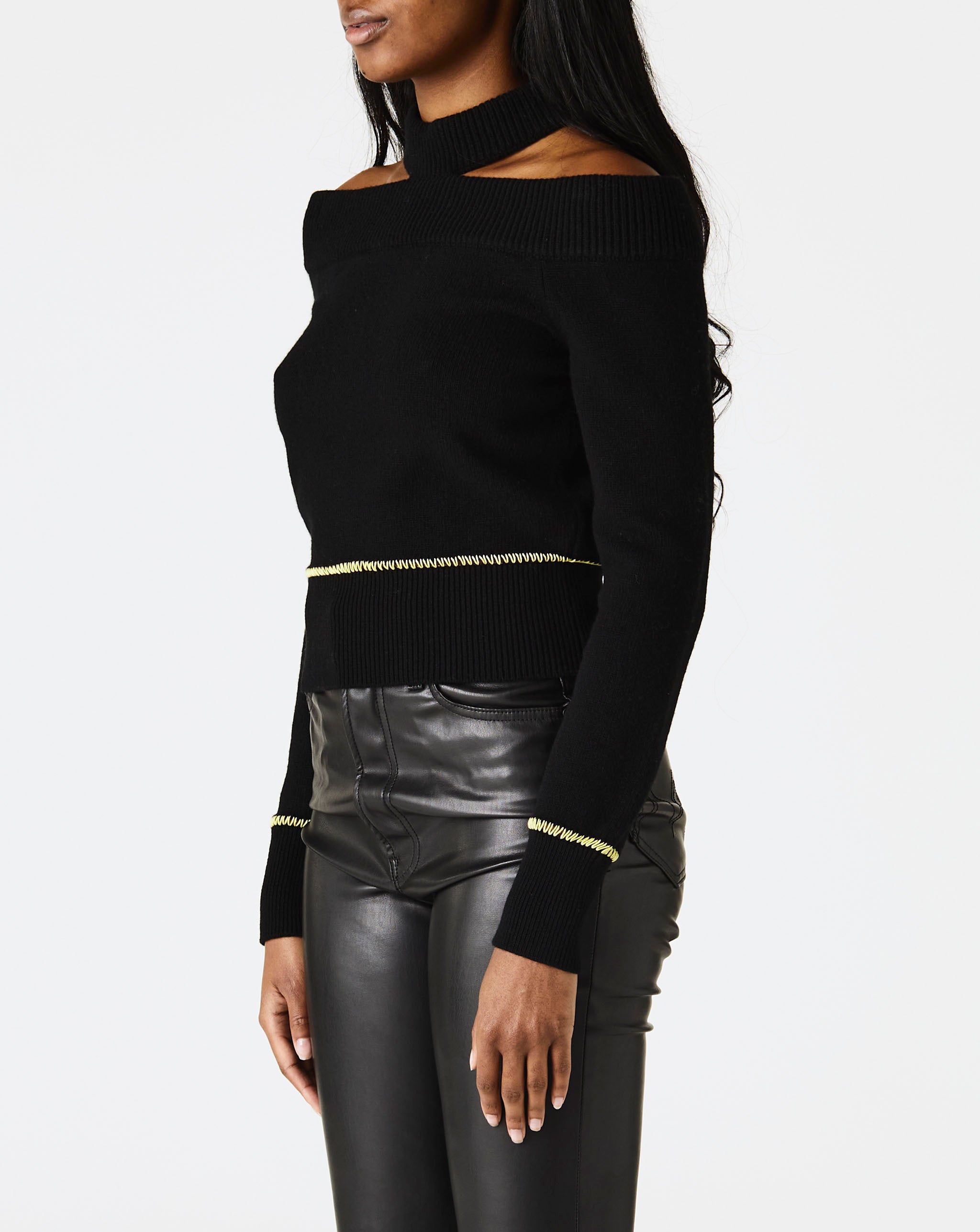 Slashed Neck Sweater
