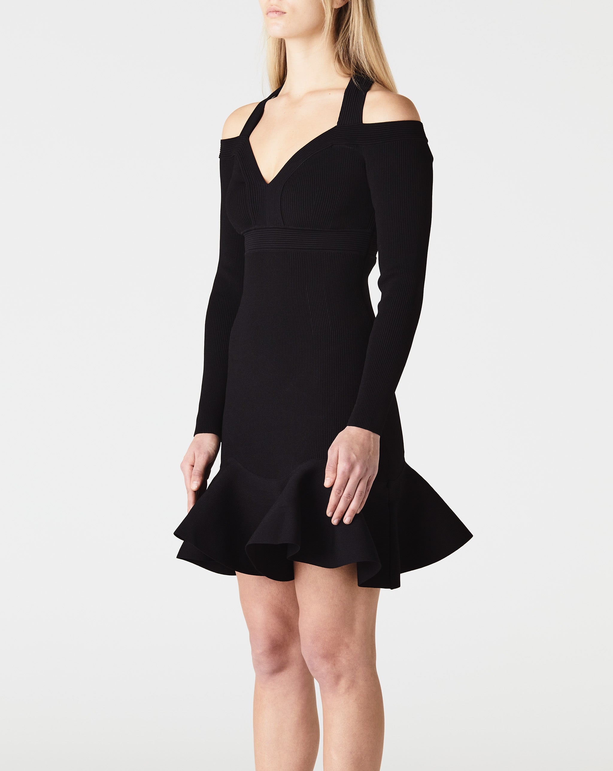 Ruffle Rib Mini Dress