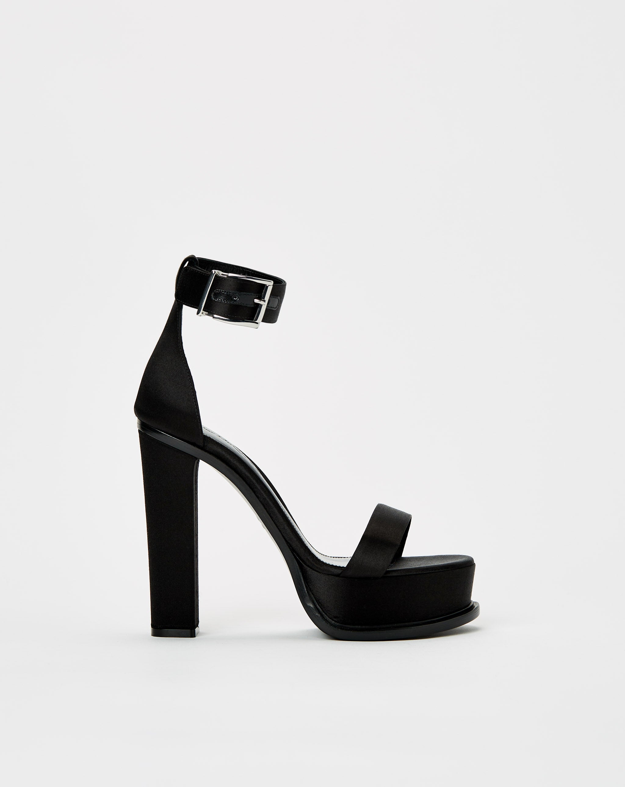 Platform Satin Evening Sandals