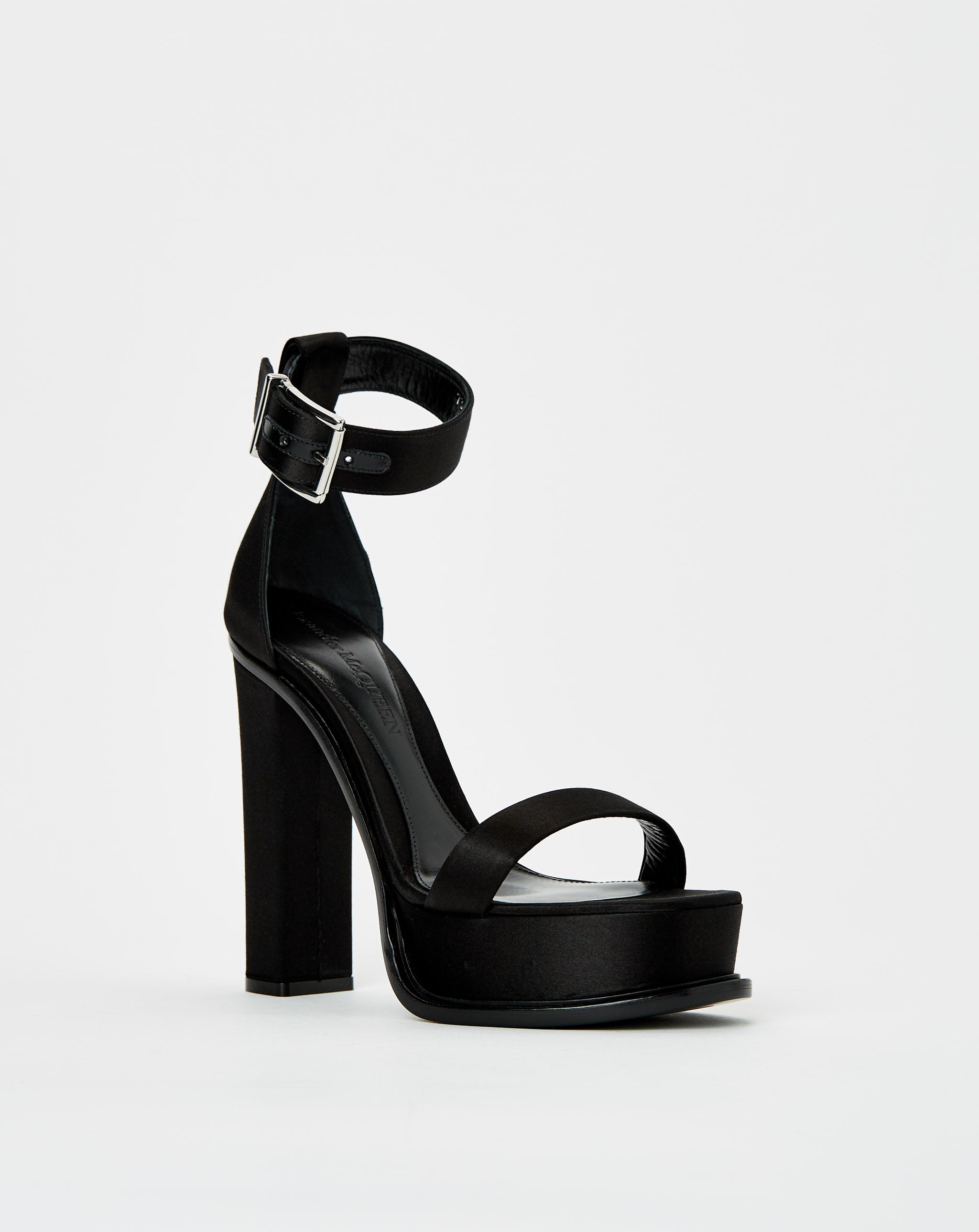 Platform Satin Evening Sandals