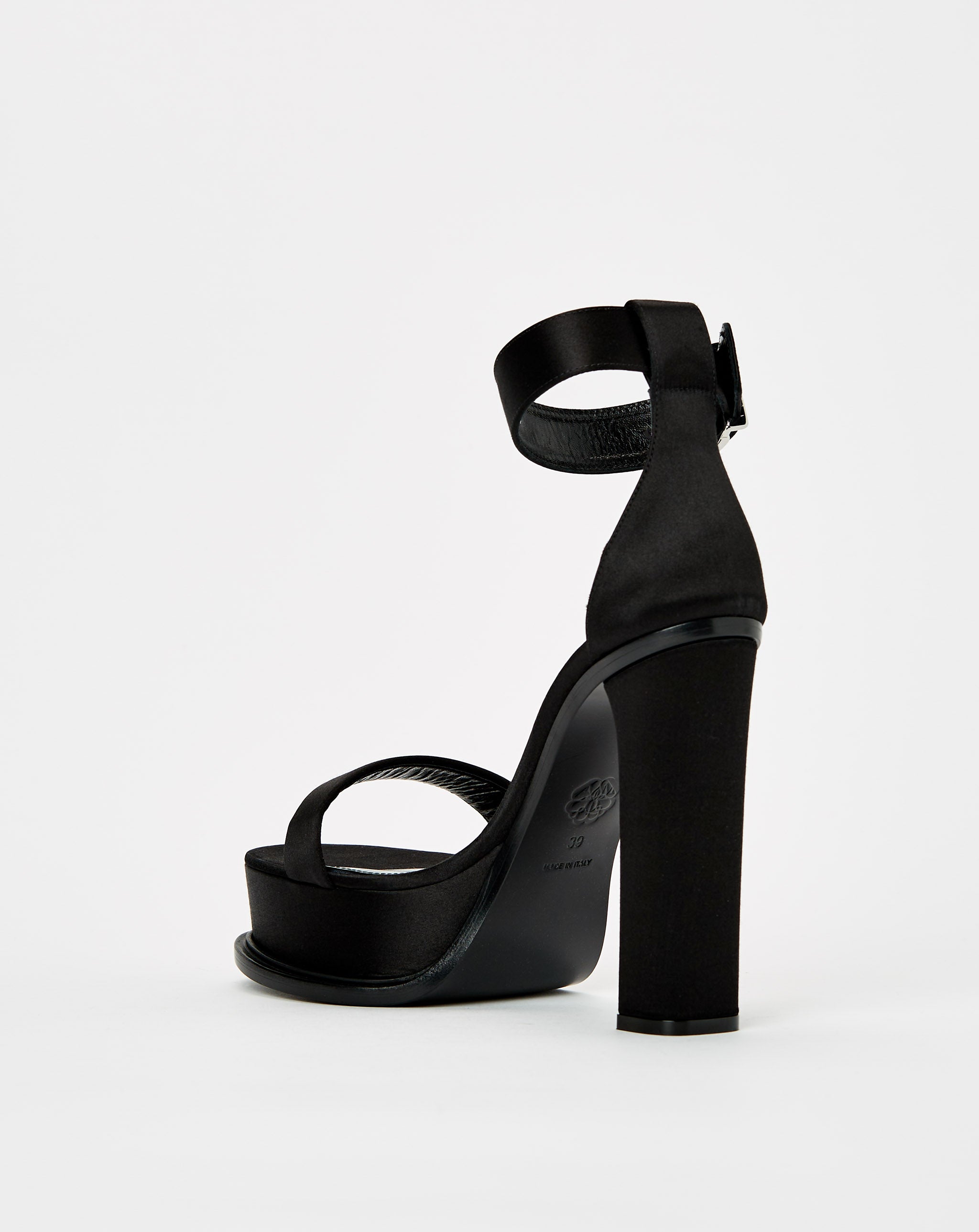 Platform Satin Evening Sandals