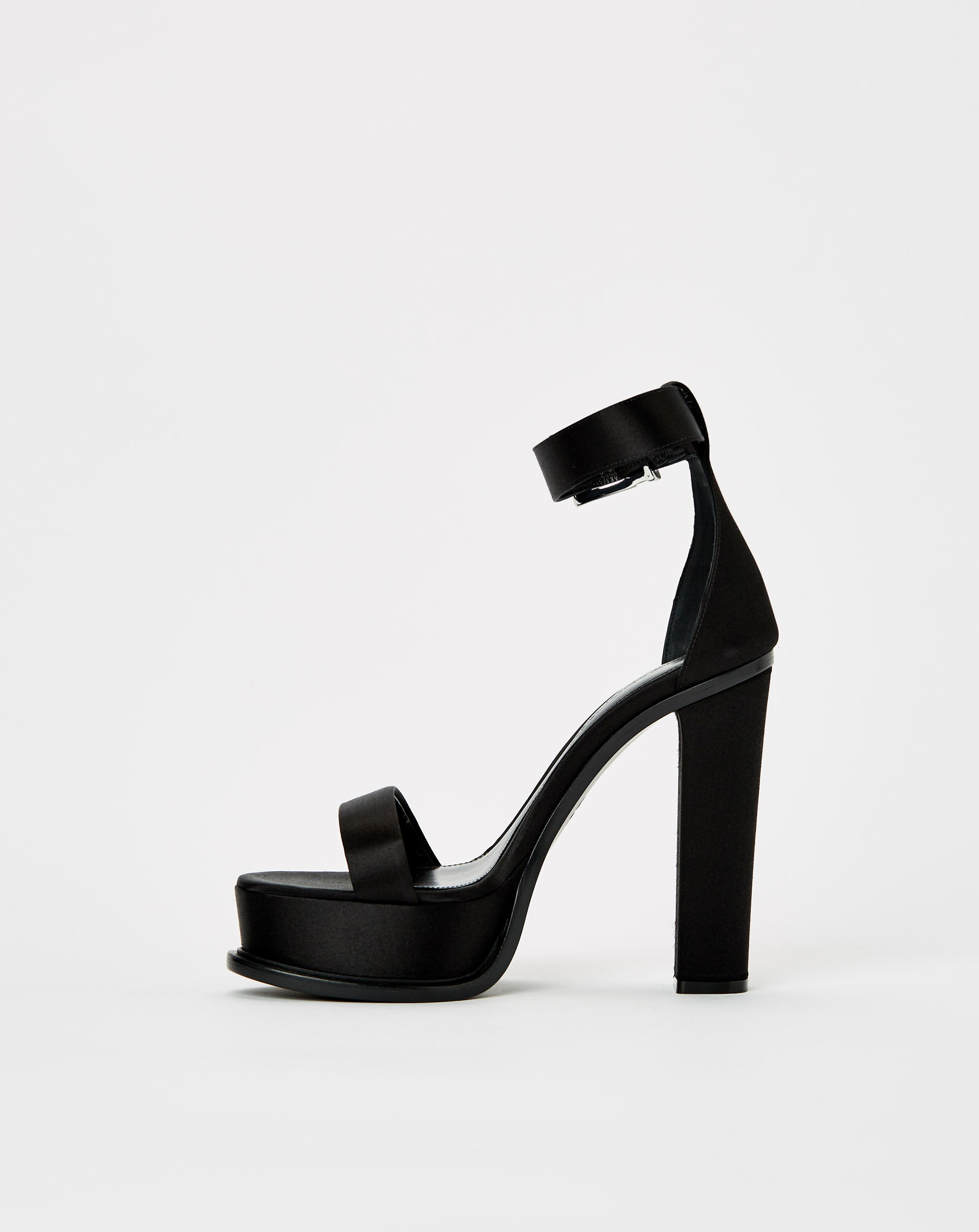 Platform Satin Evening Sandals