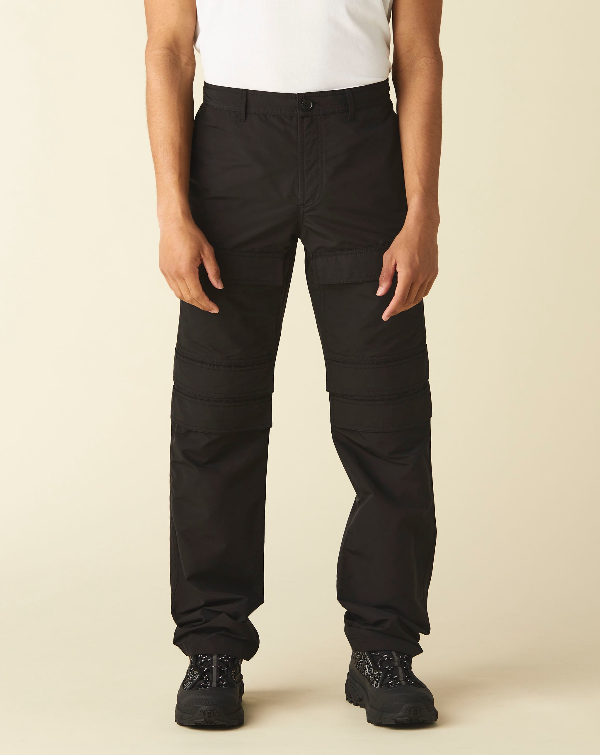 Paneled Nylon Trouser