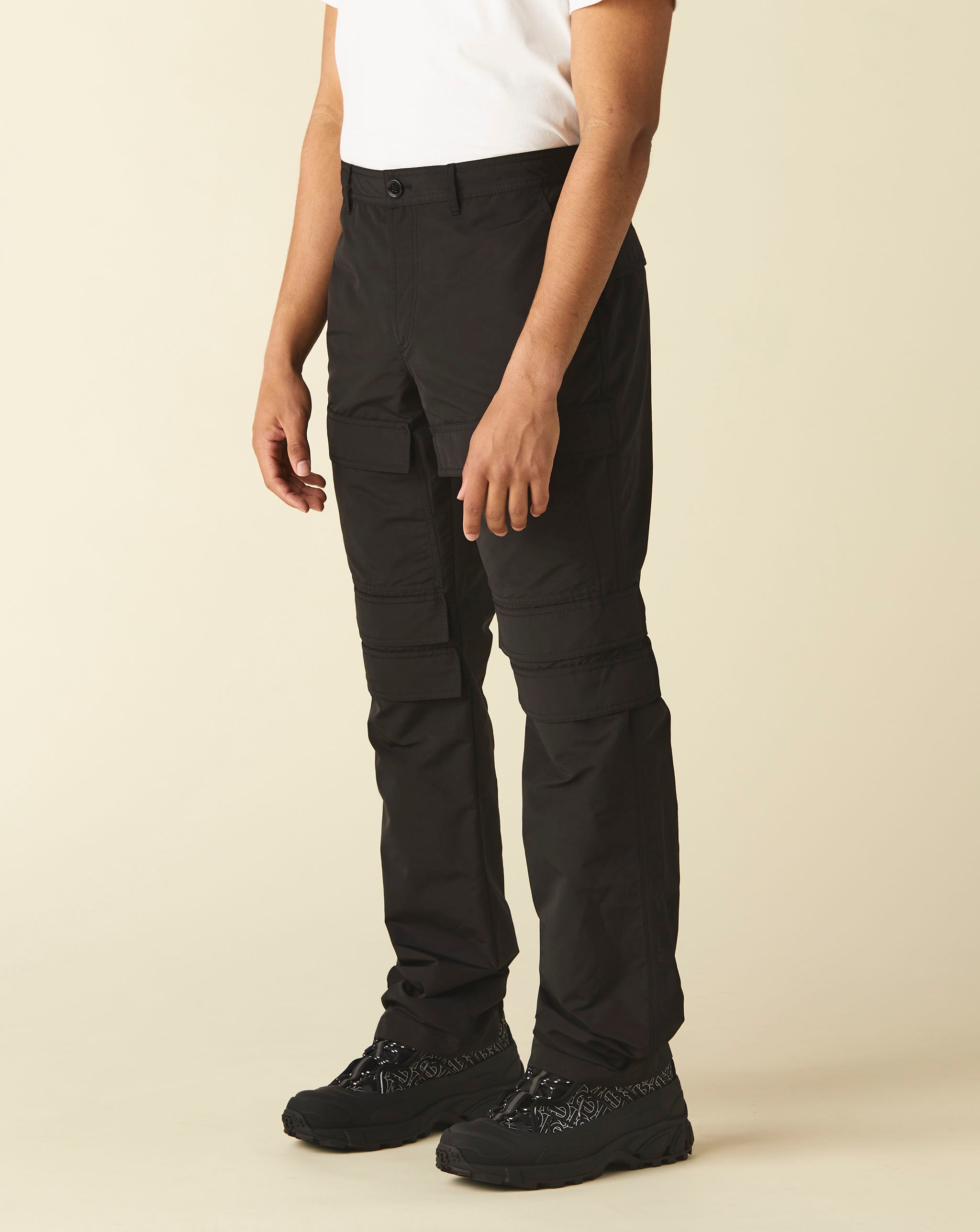Paneled Nylon Trouser