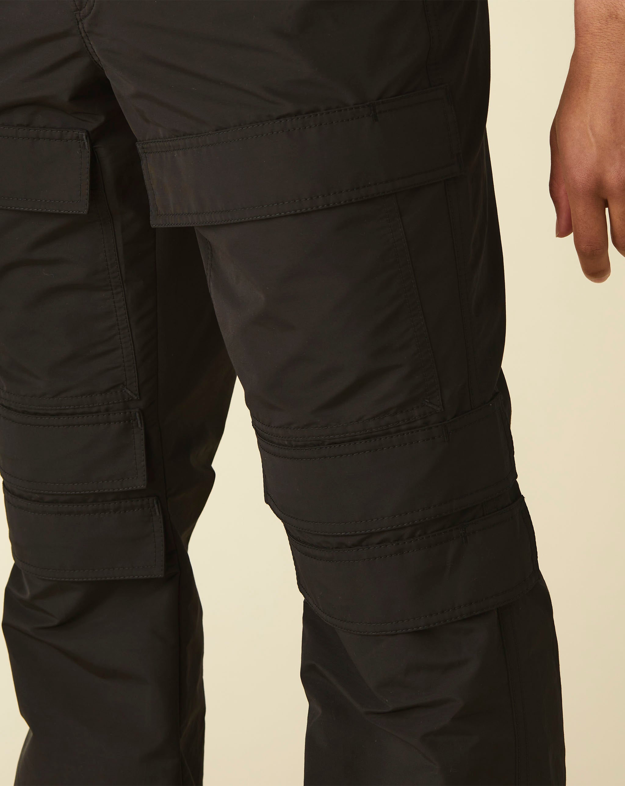 Paneled Nylon Trouser