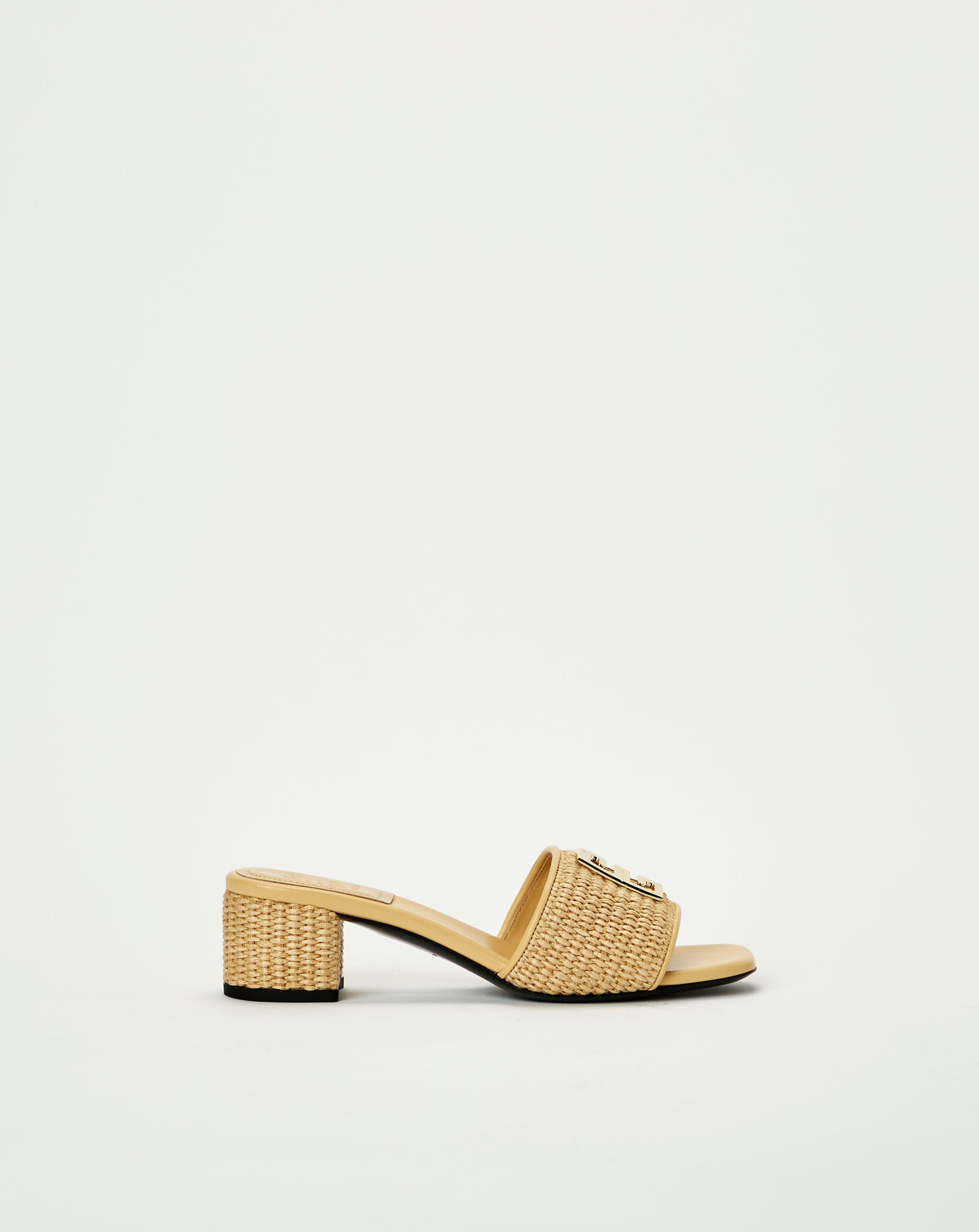 4G Raffia 45 Block Heel