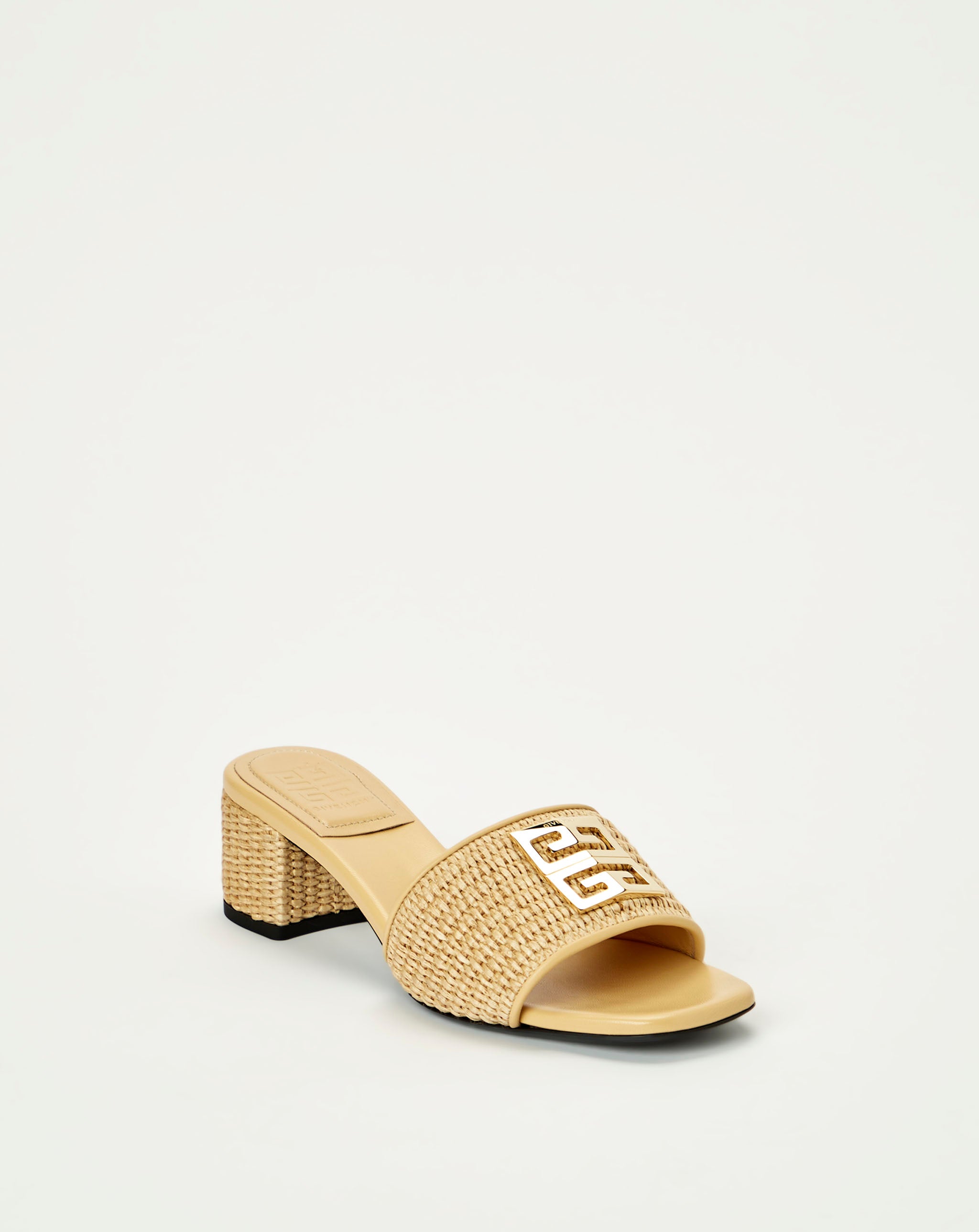 4G Raffia 45 Block Heel