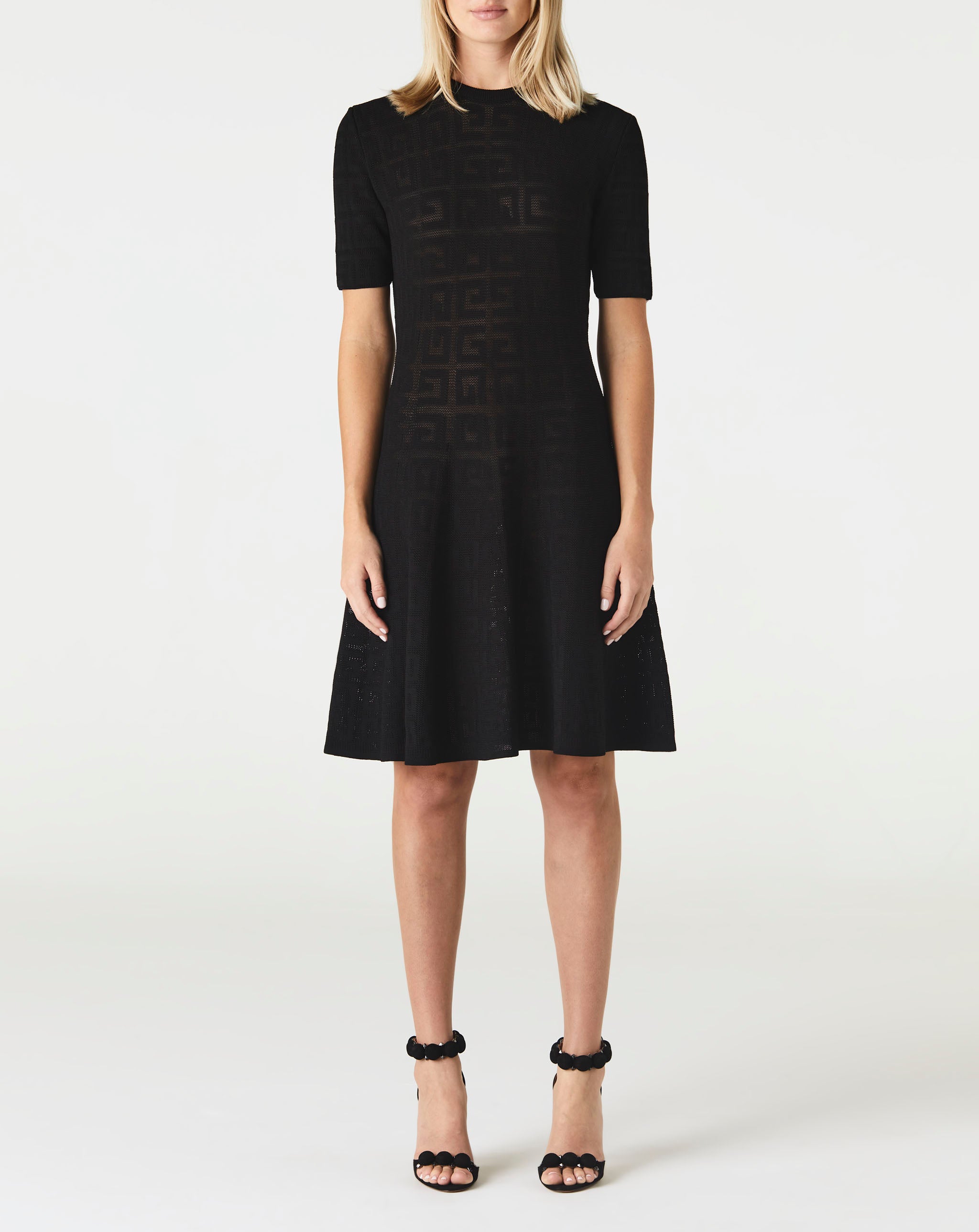 Short Sleeve Dress With Flare Skirt