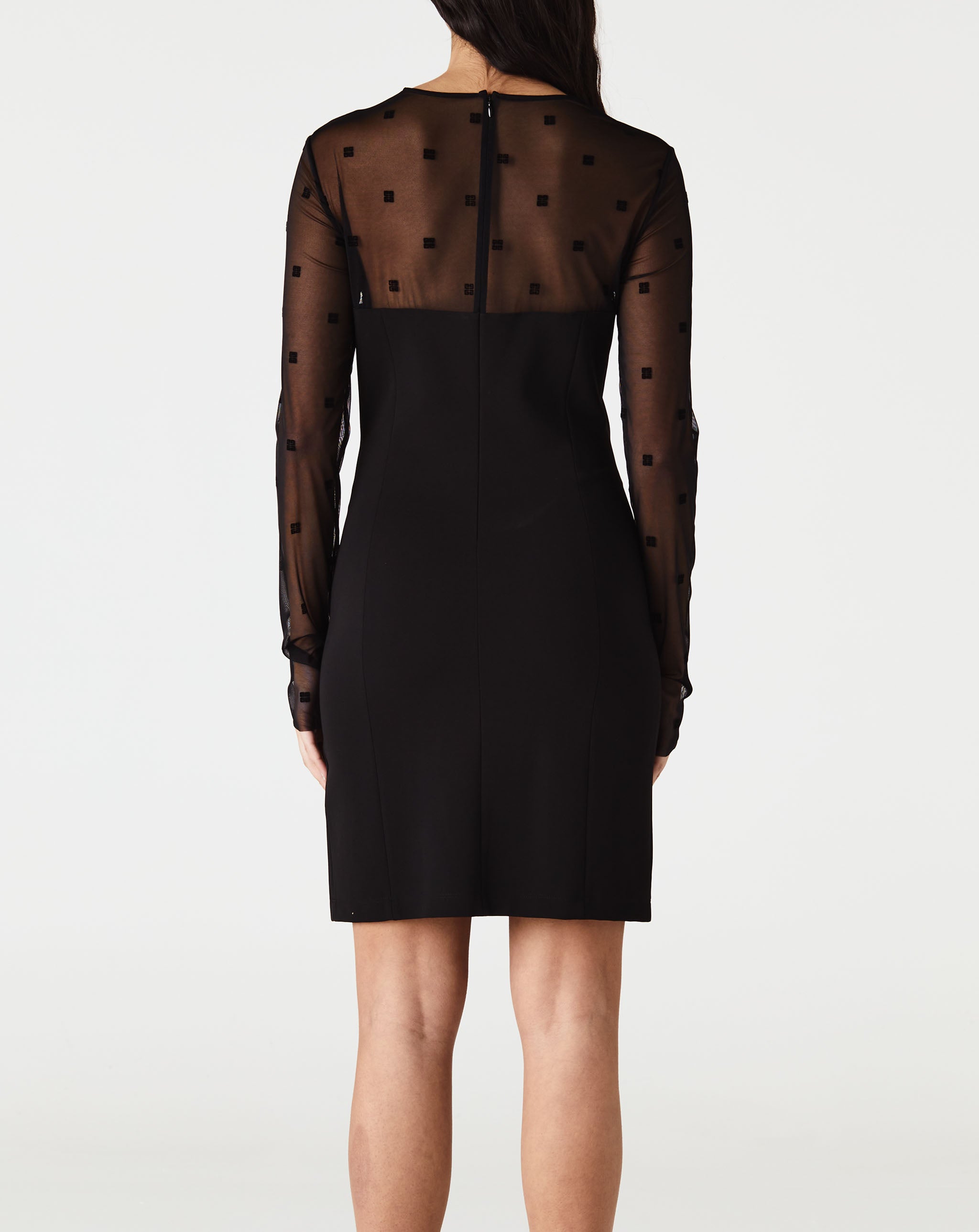 Long Sleeve Sheer Cut Out Dress