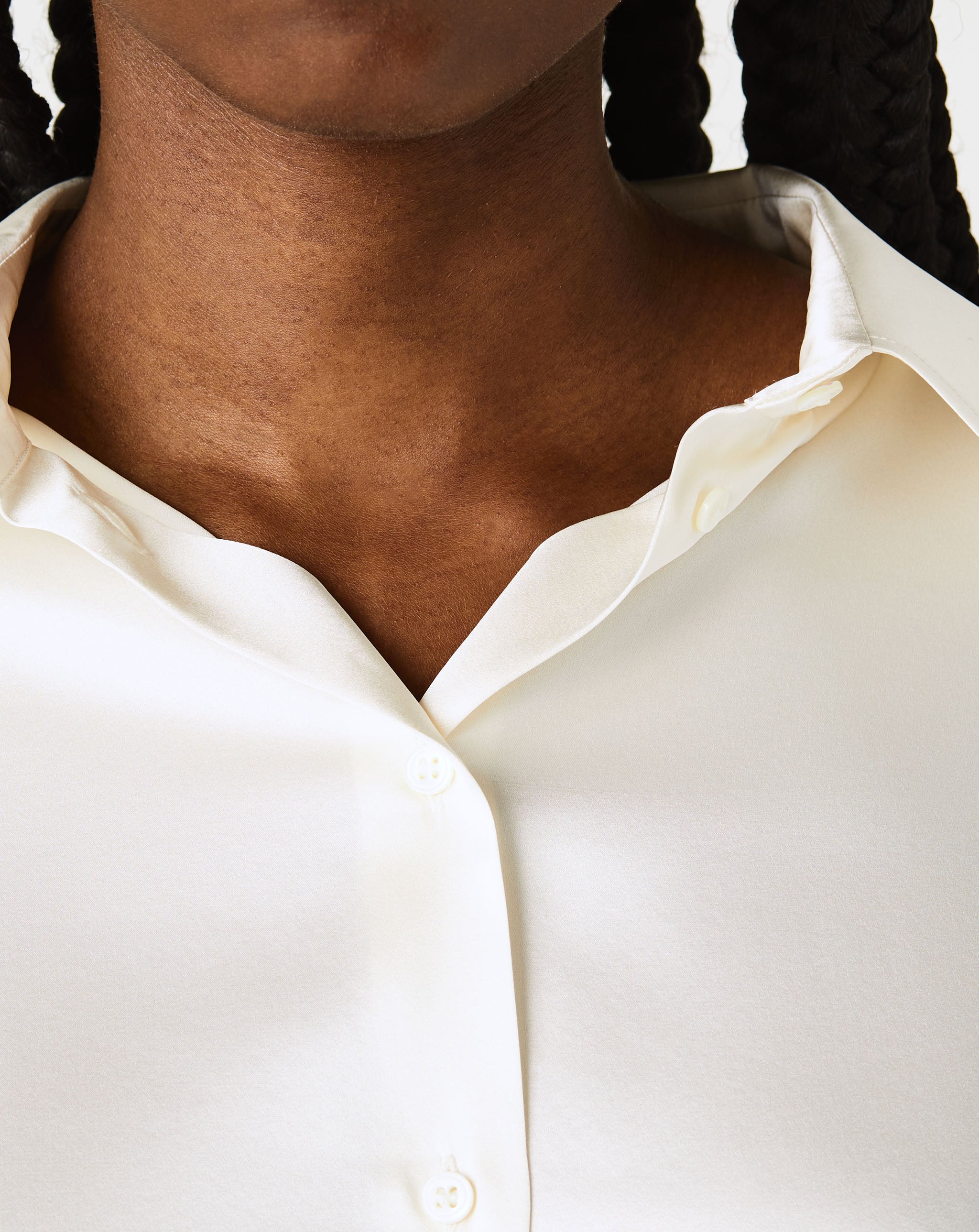Silk Satin Fitted Shirt