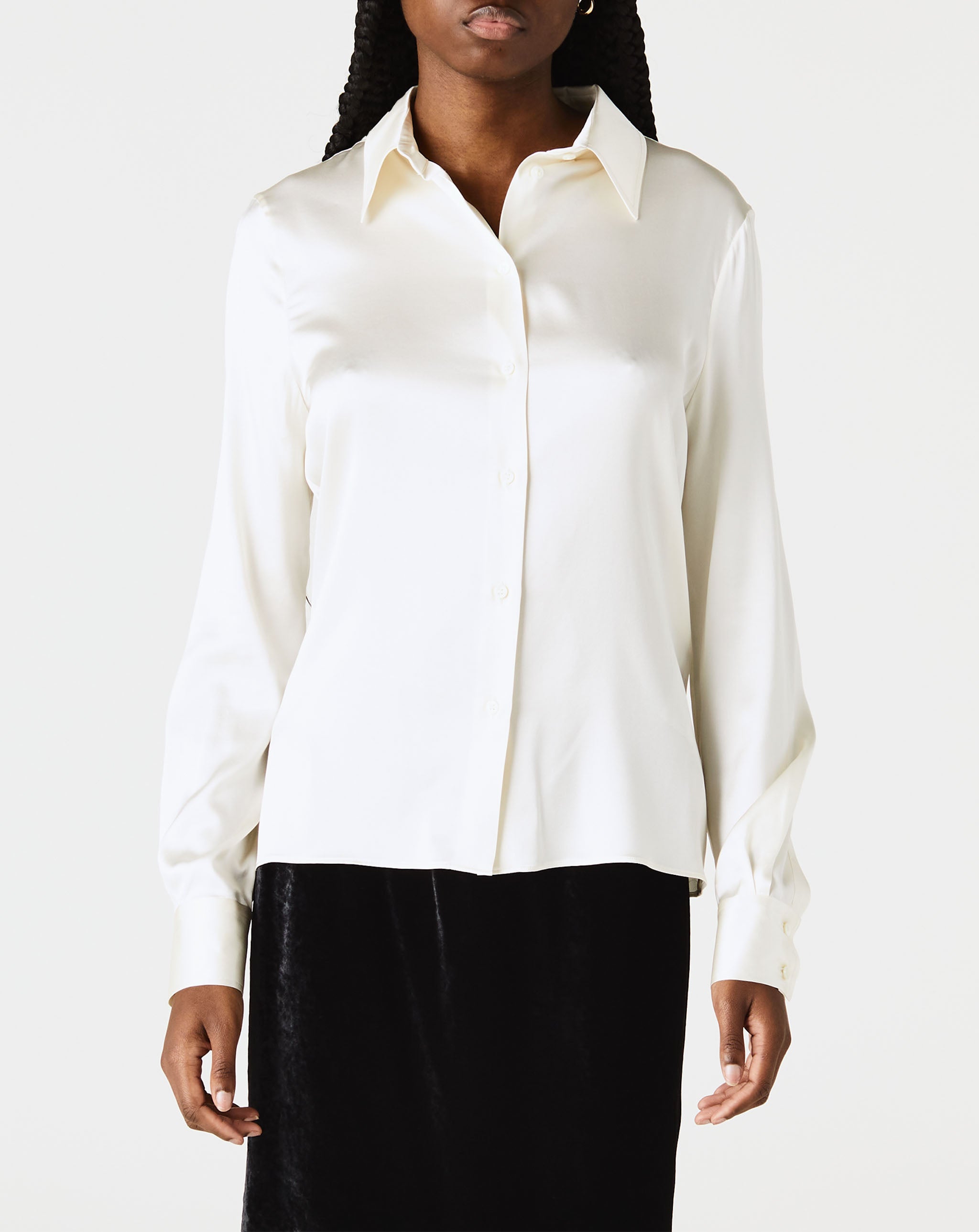 Silk Satin Fitted Shirt