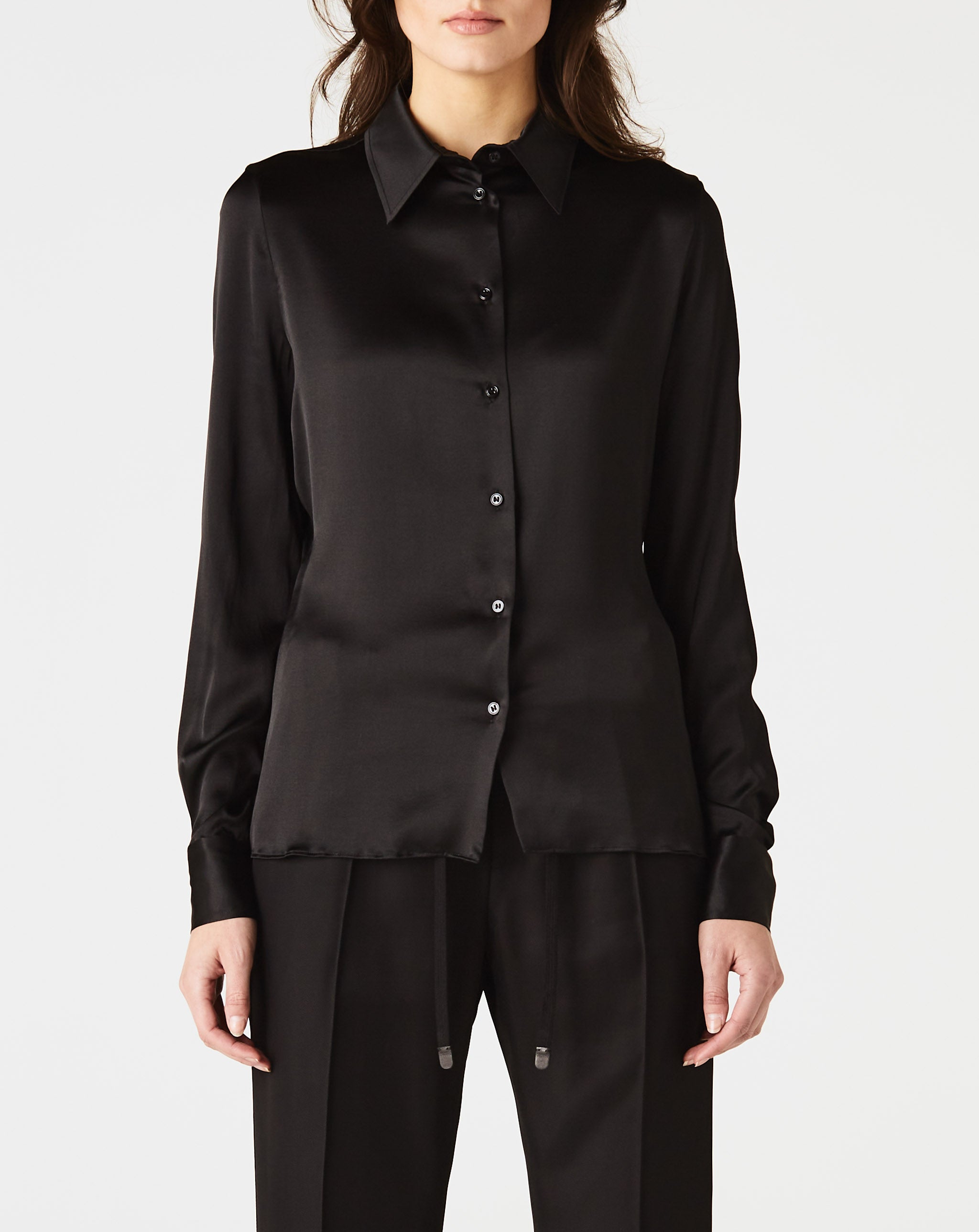 Silk Satin Fitted Shirt