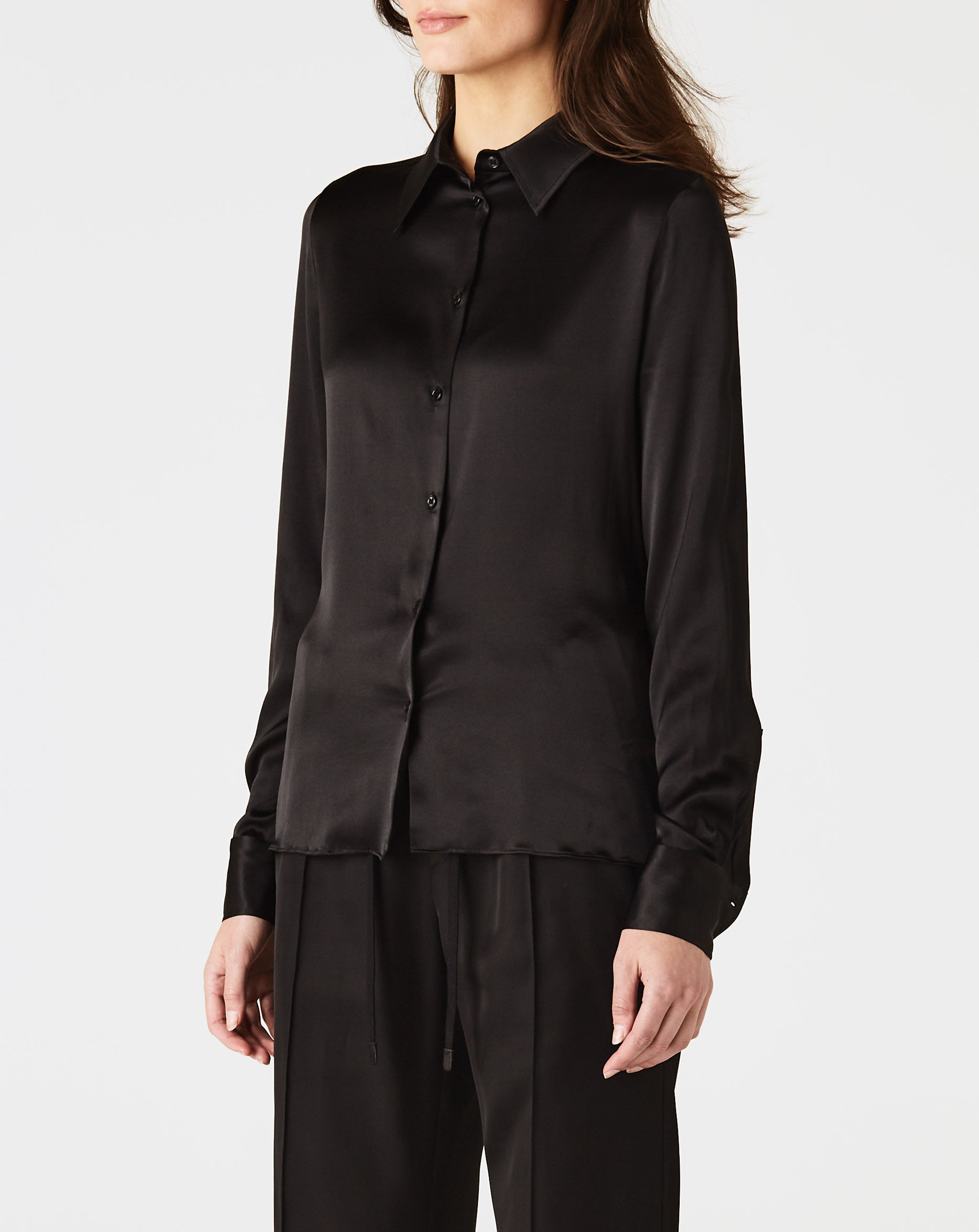 Silk Satin Fitted Shirt