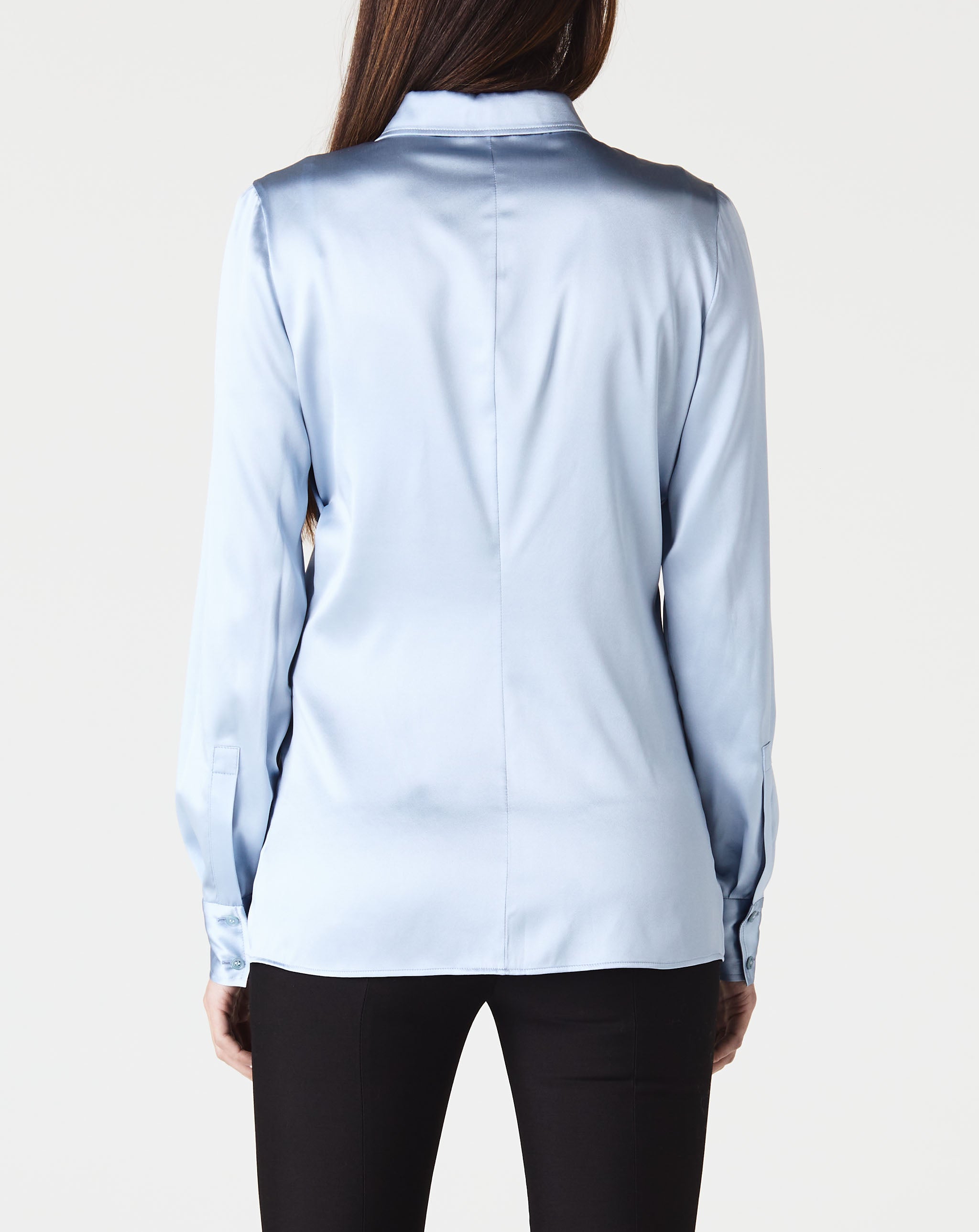 Stretch Silk Satin Classic Shirt