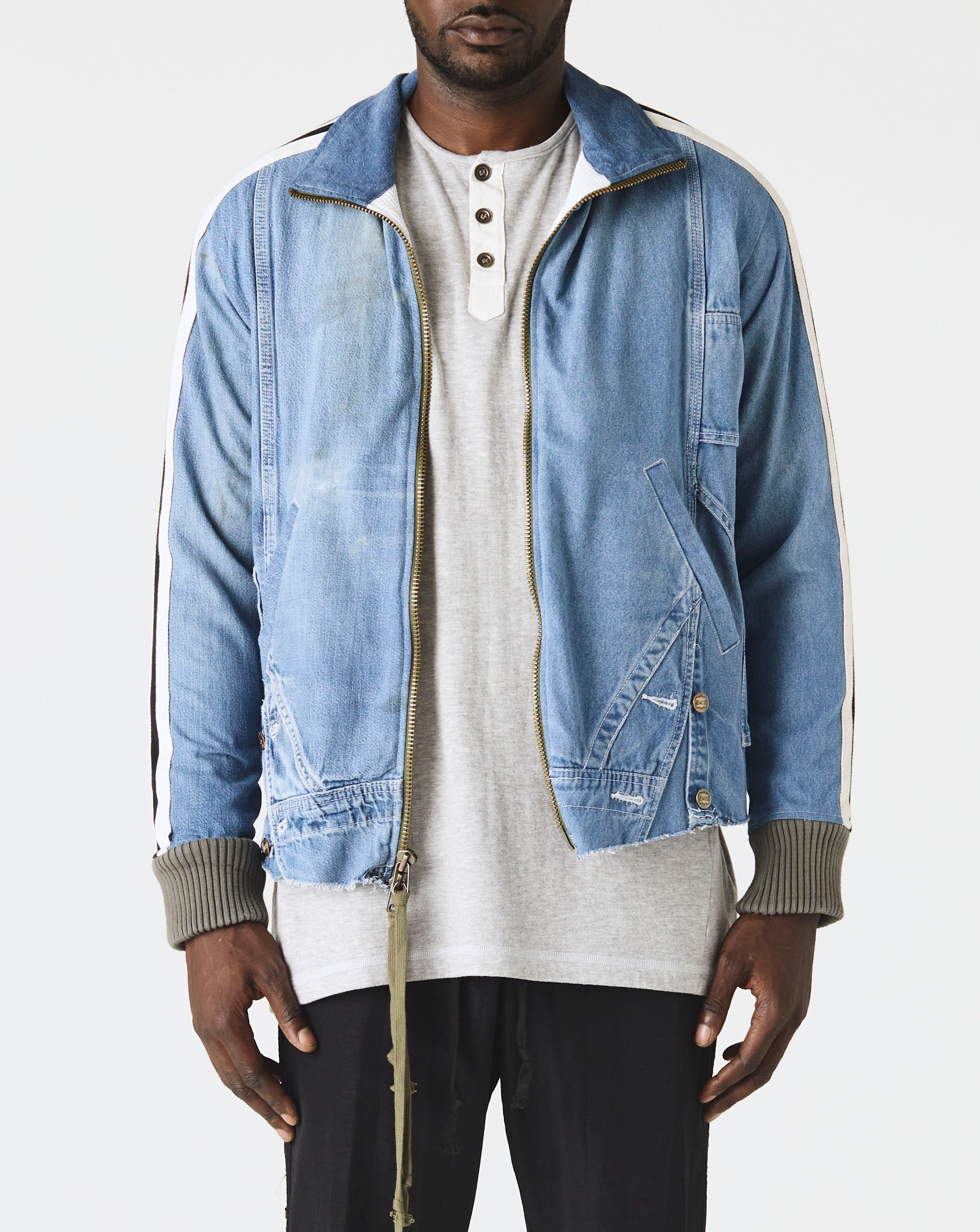 Denim Overall Track Jacket