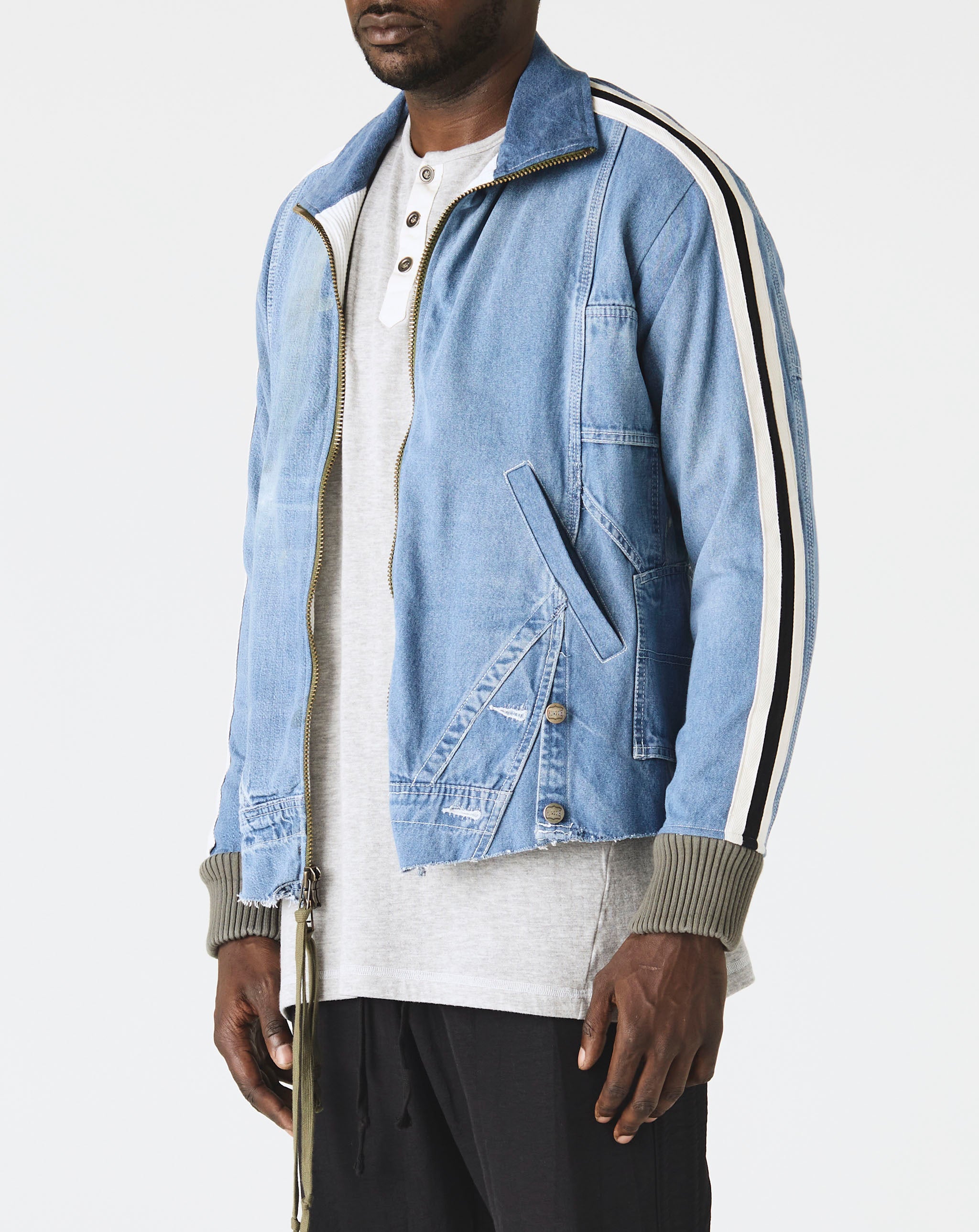 Denim Overall Track Jacket