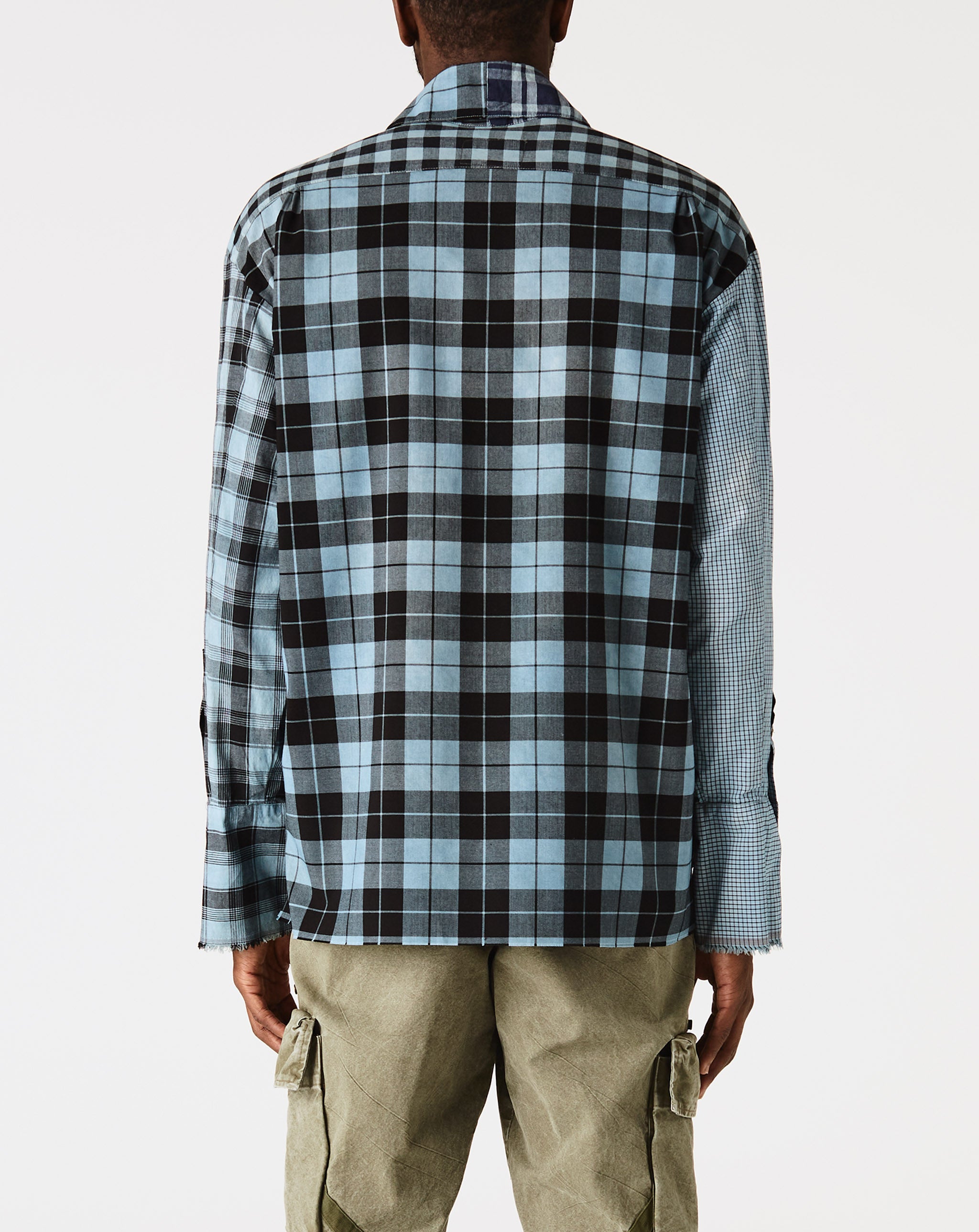 Mixed Plaid Boxy Shirt