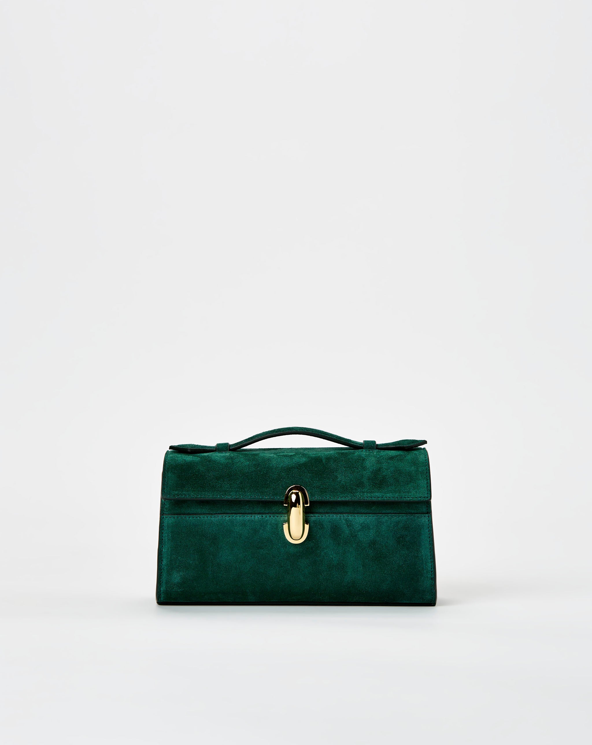 Symmetry Pochette in Forest Suede