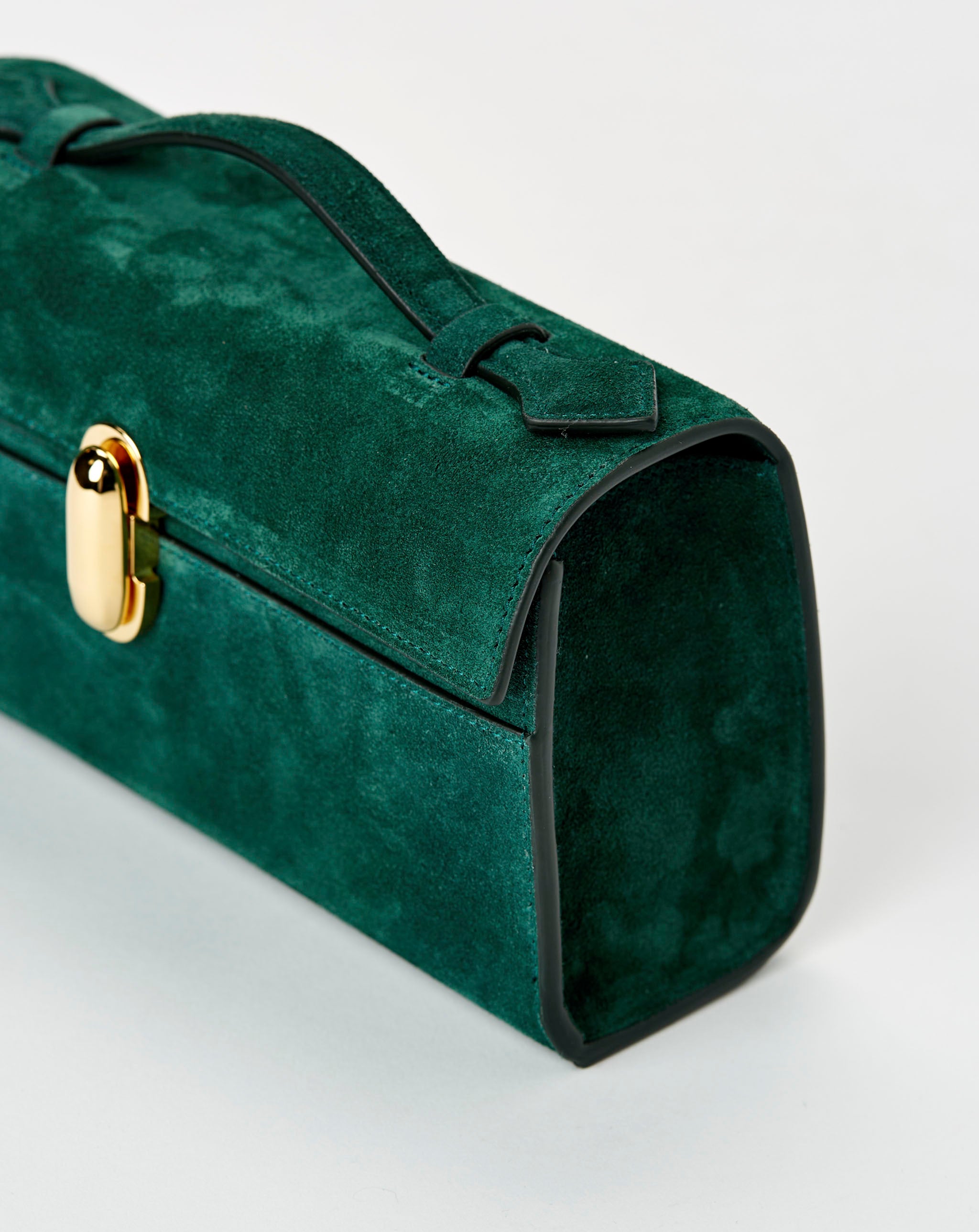 Symmetry Pochette in Forest Suede