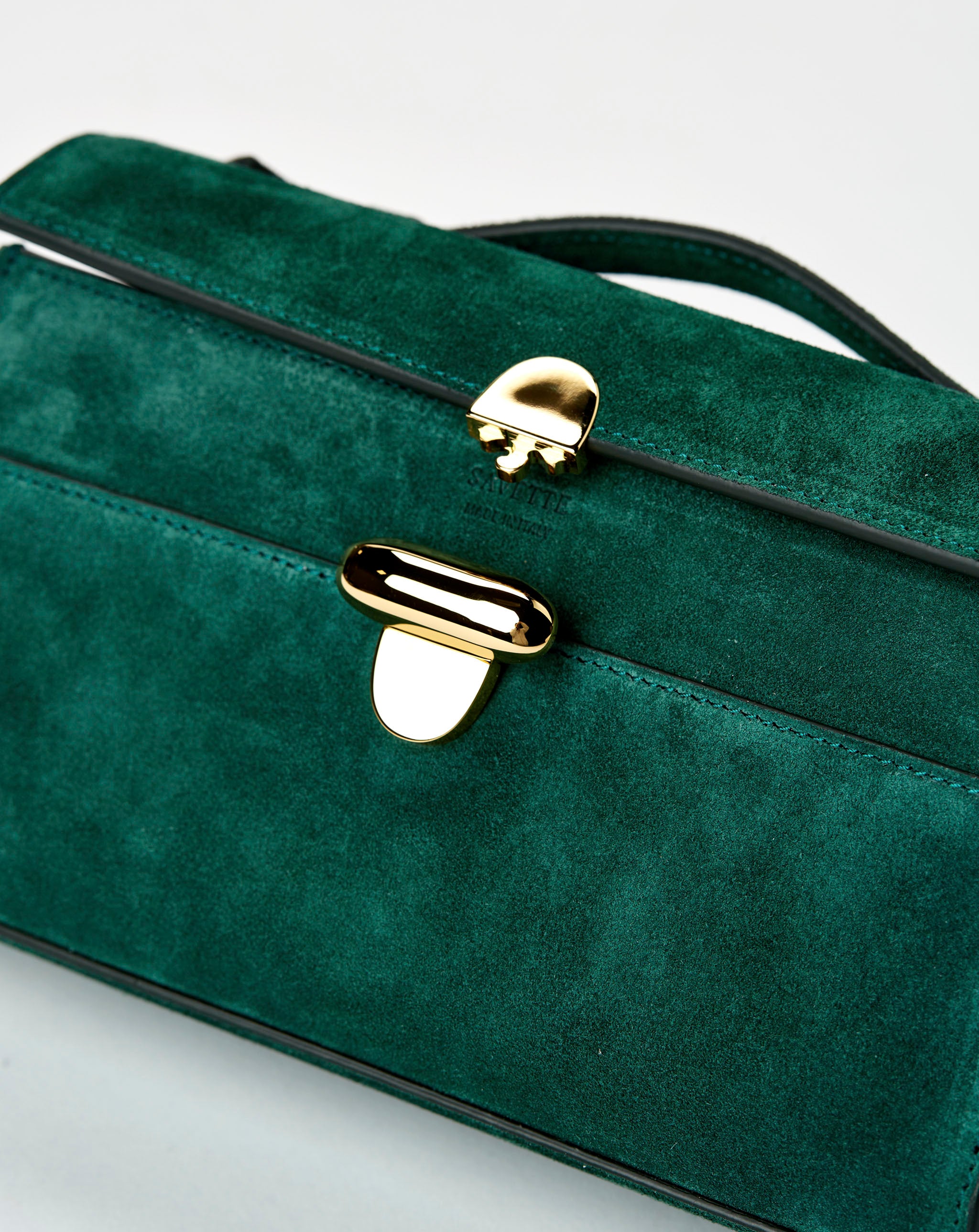 Symmetry Pochette in Forest Suede