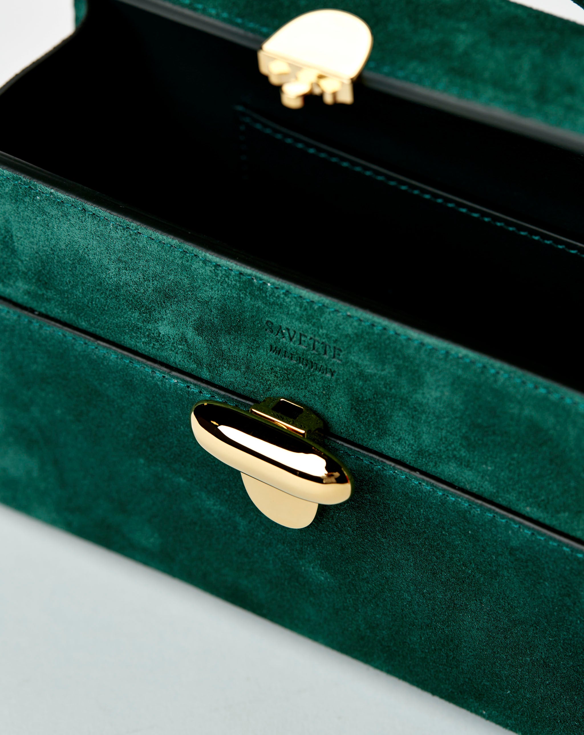 Symmetry Pochette in Forest Suede