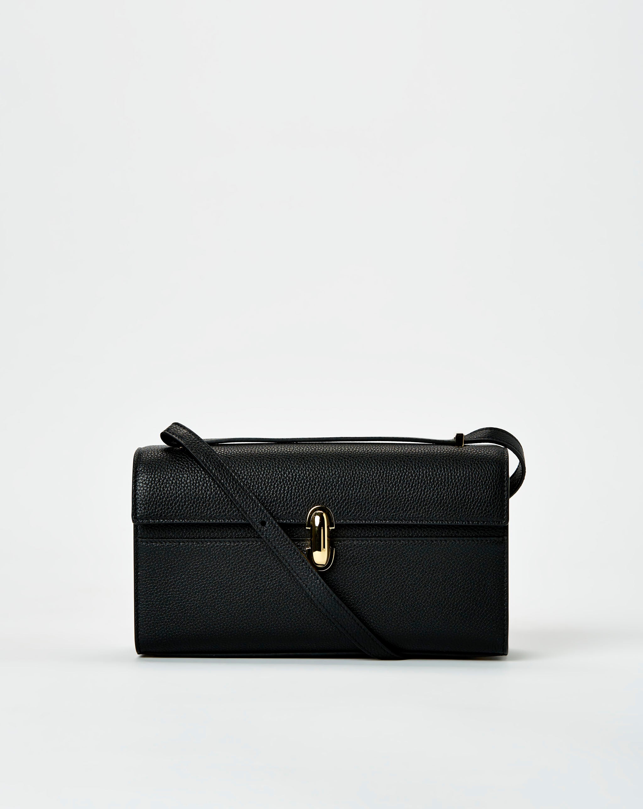 Symmetry 26 in Black Grained Leather