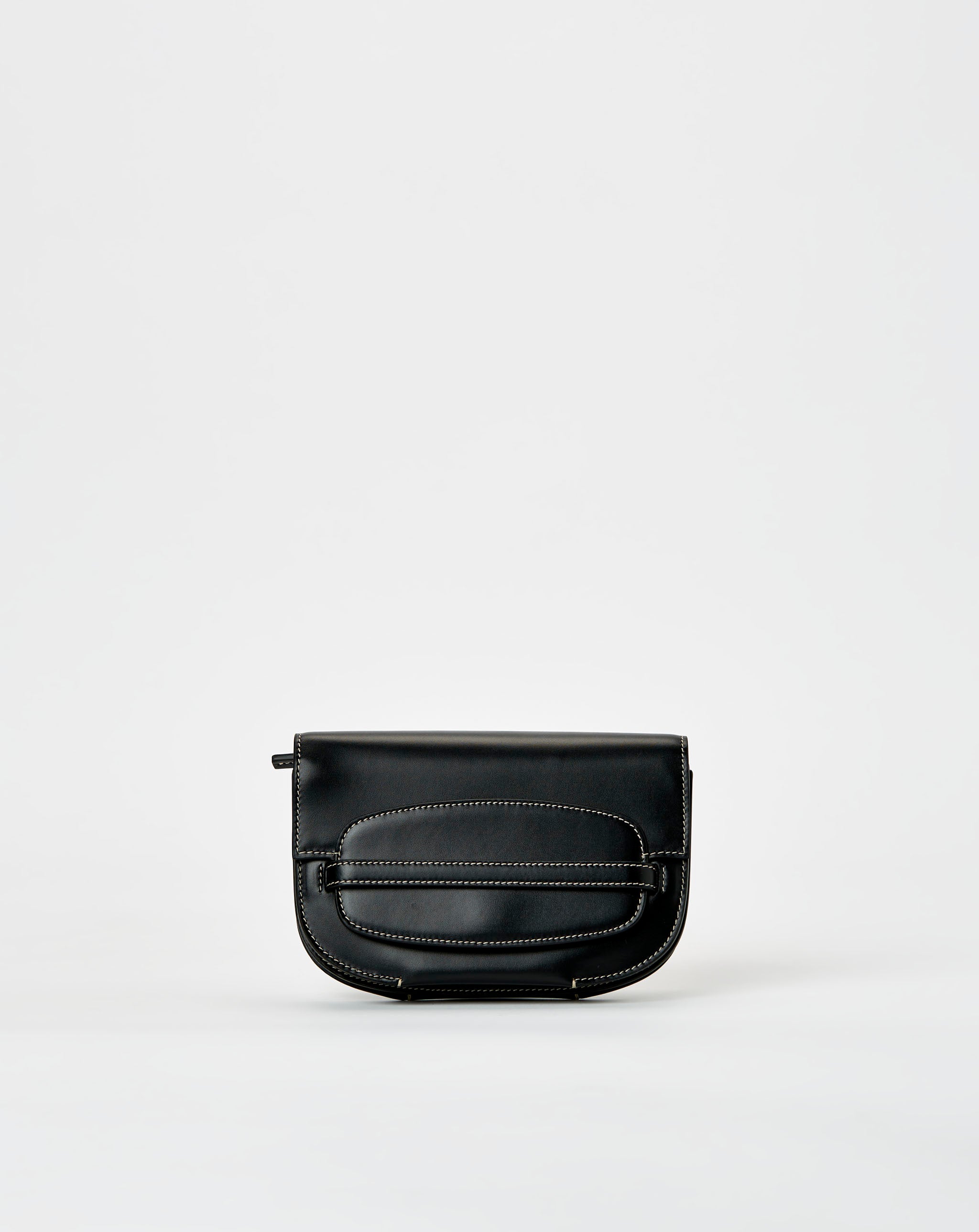Sport Convertible Clutch in Black Leather
