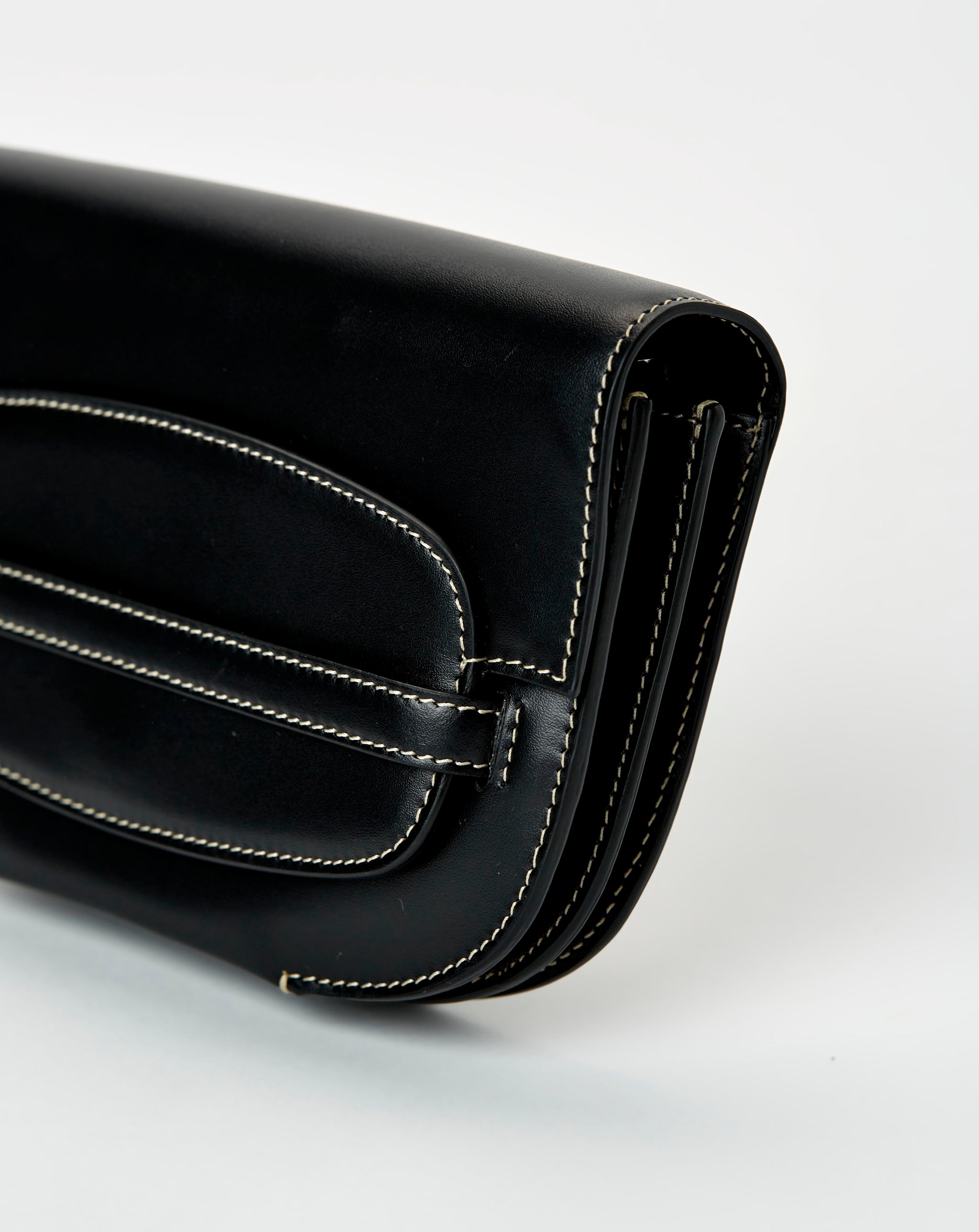 Sport Convertible Clutch in Black Leather