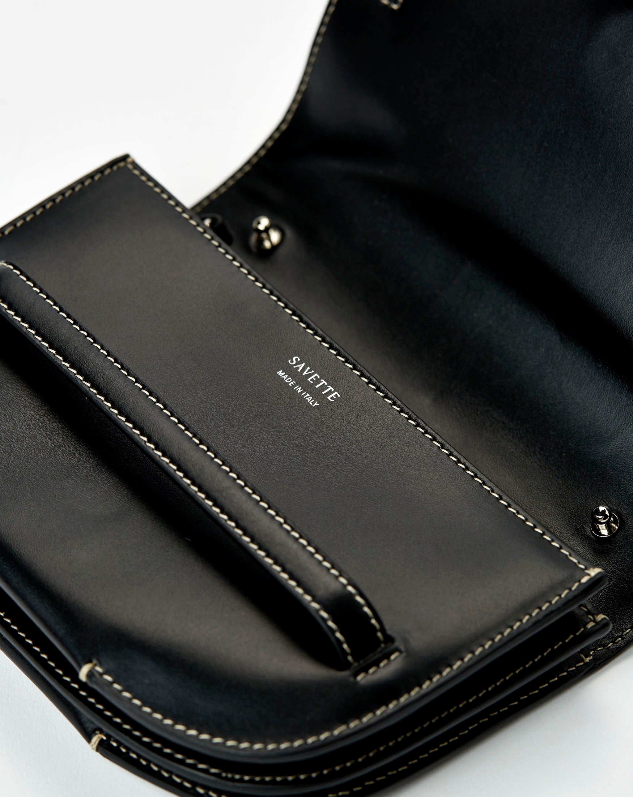 Sport Convertible Clutch in Black Leather