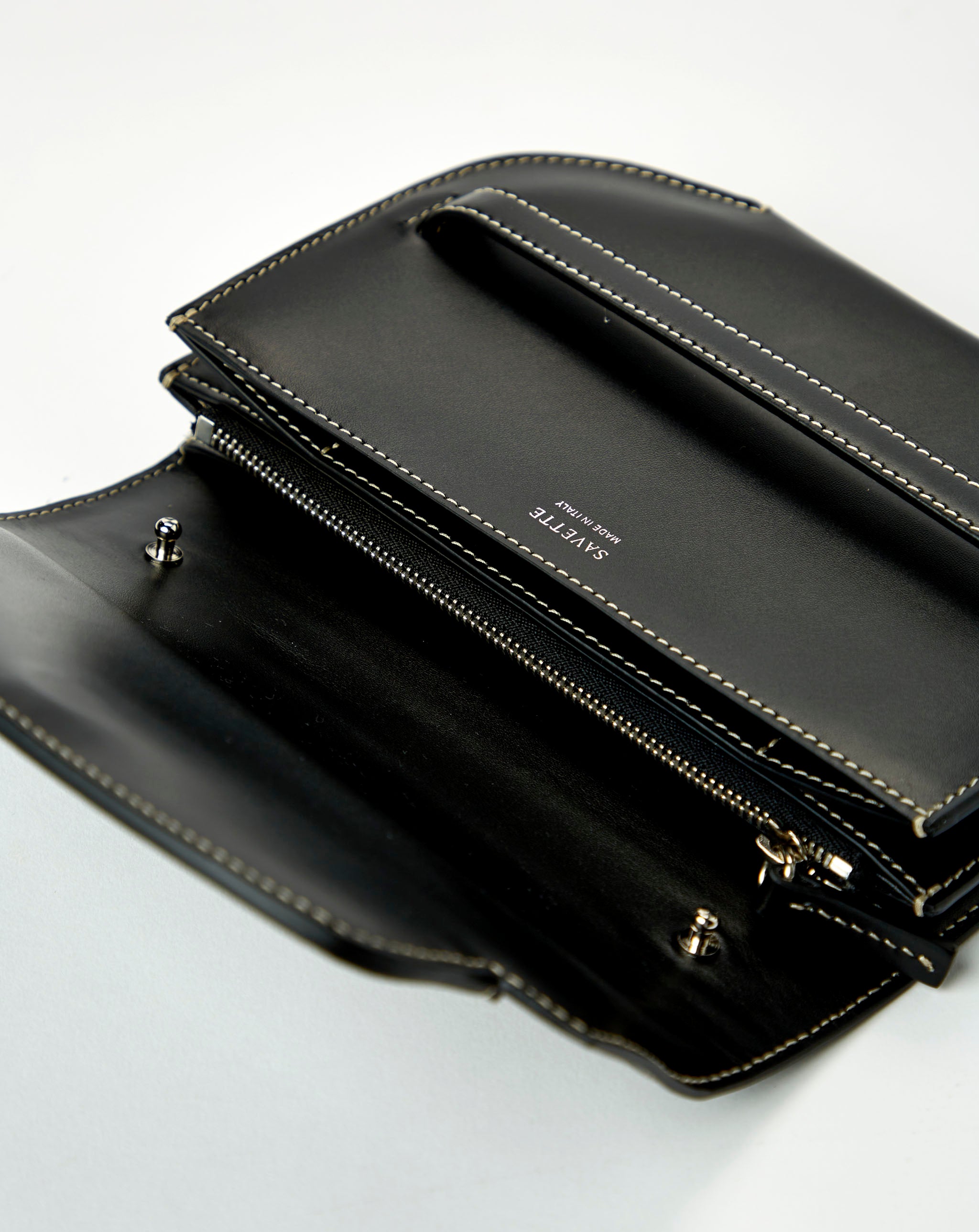 Sport Convertible Clutch in Black Leather